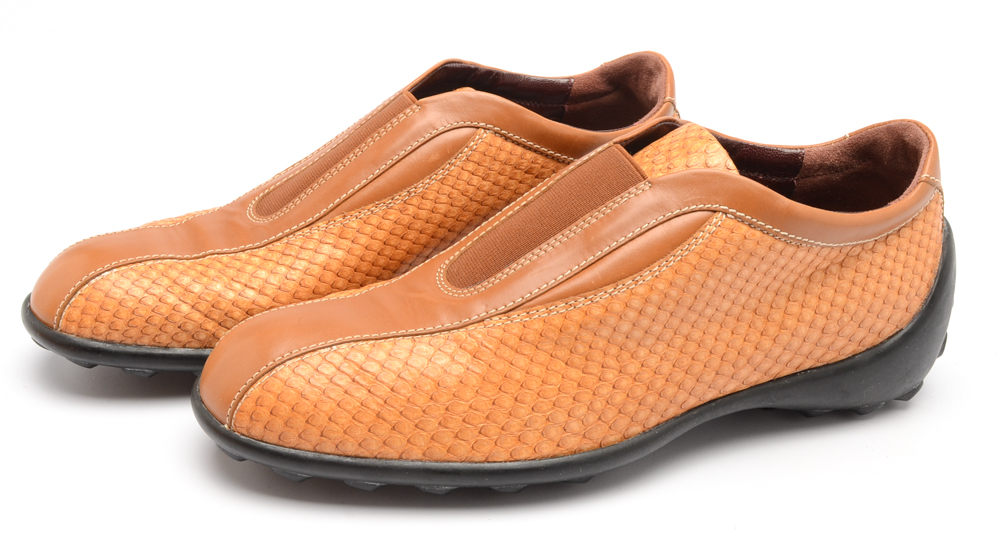 Tod's Snakeskin Athletic Driving Shoes