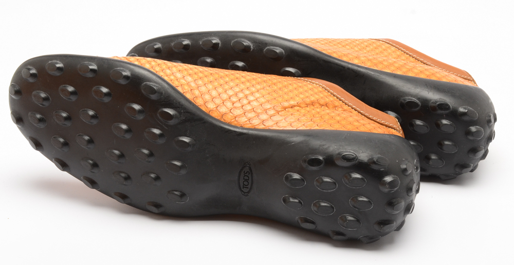Tod's Snakeskin Athletic Driving Shoes