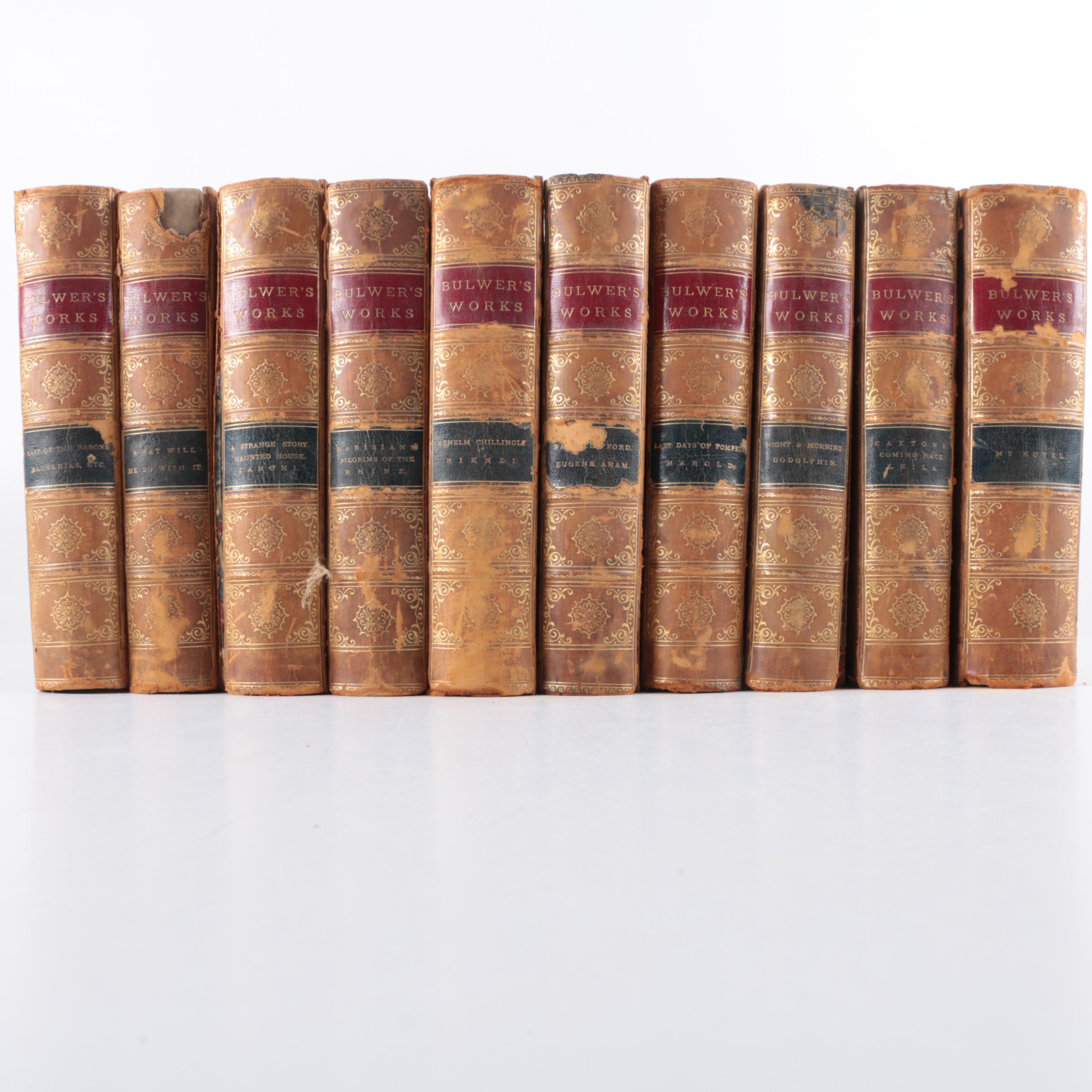 Antique Multi-Volume Set of Works by Edward Bulwer Lytton