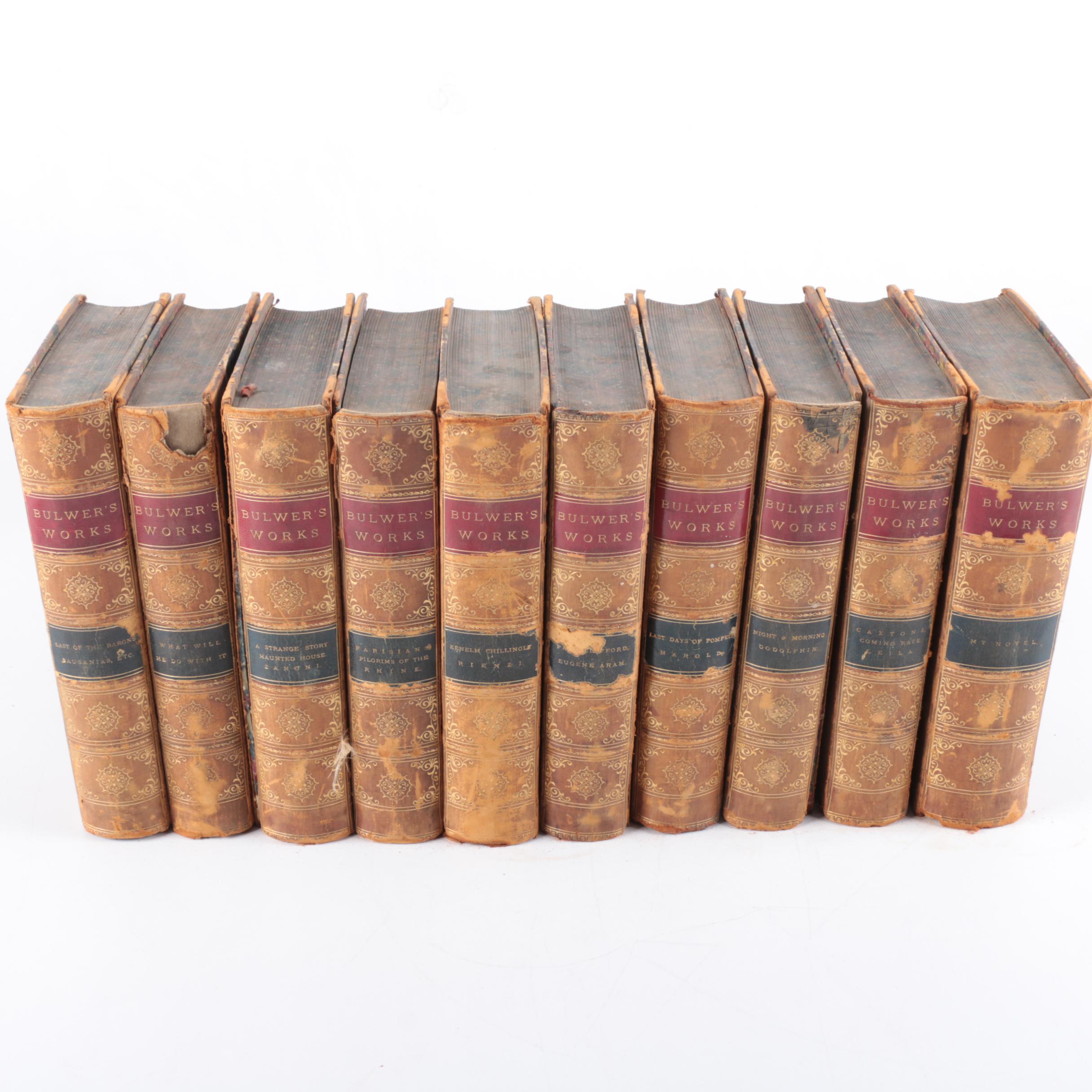 Antique Multi-Volume Set of Works by Edward Bulwer Lytton