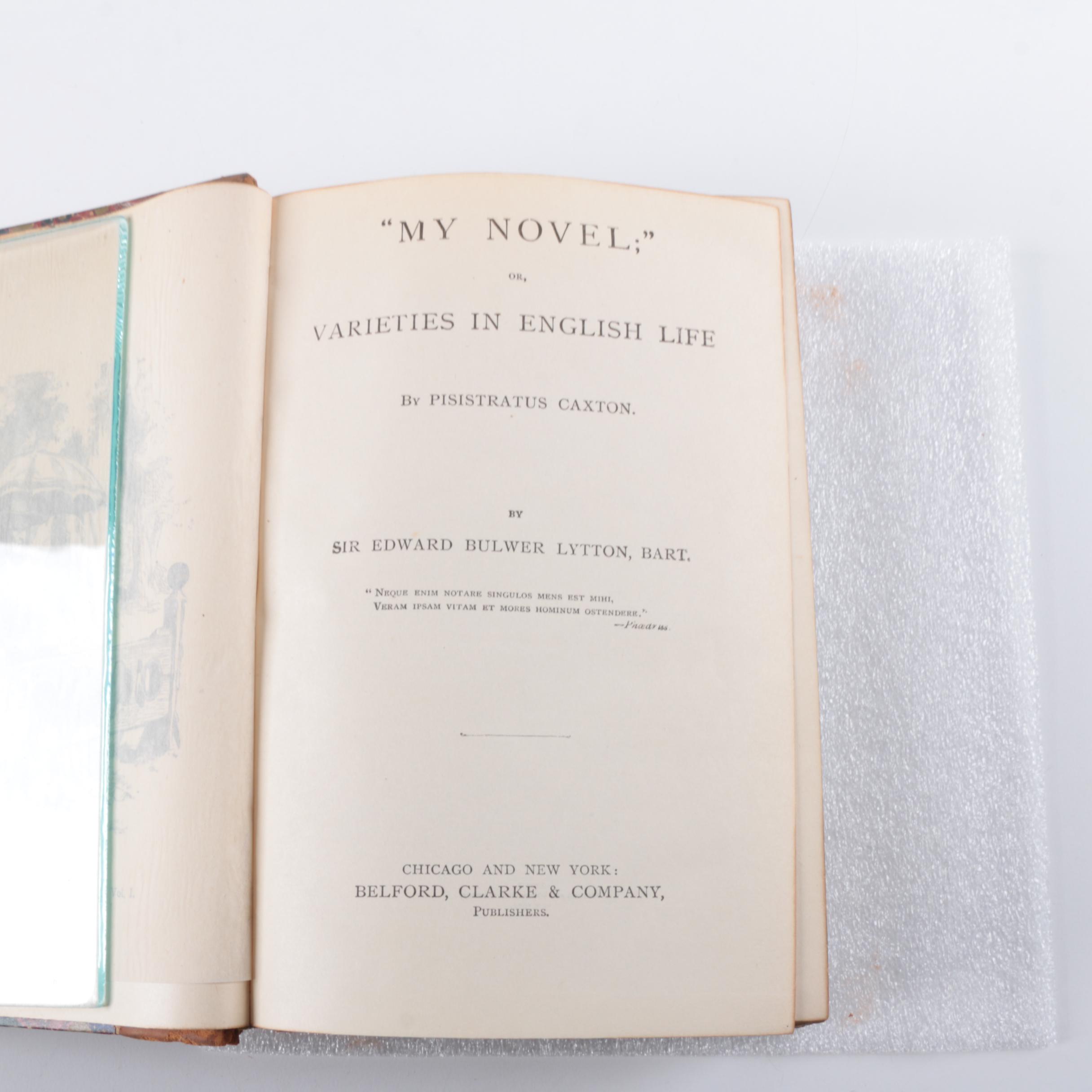 Antique Multi-Volume Set of Works by Edward Bulwer Lytton