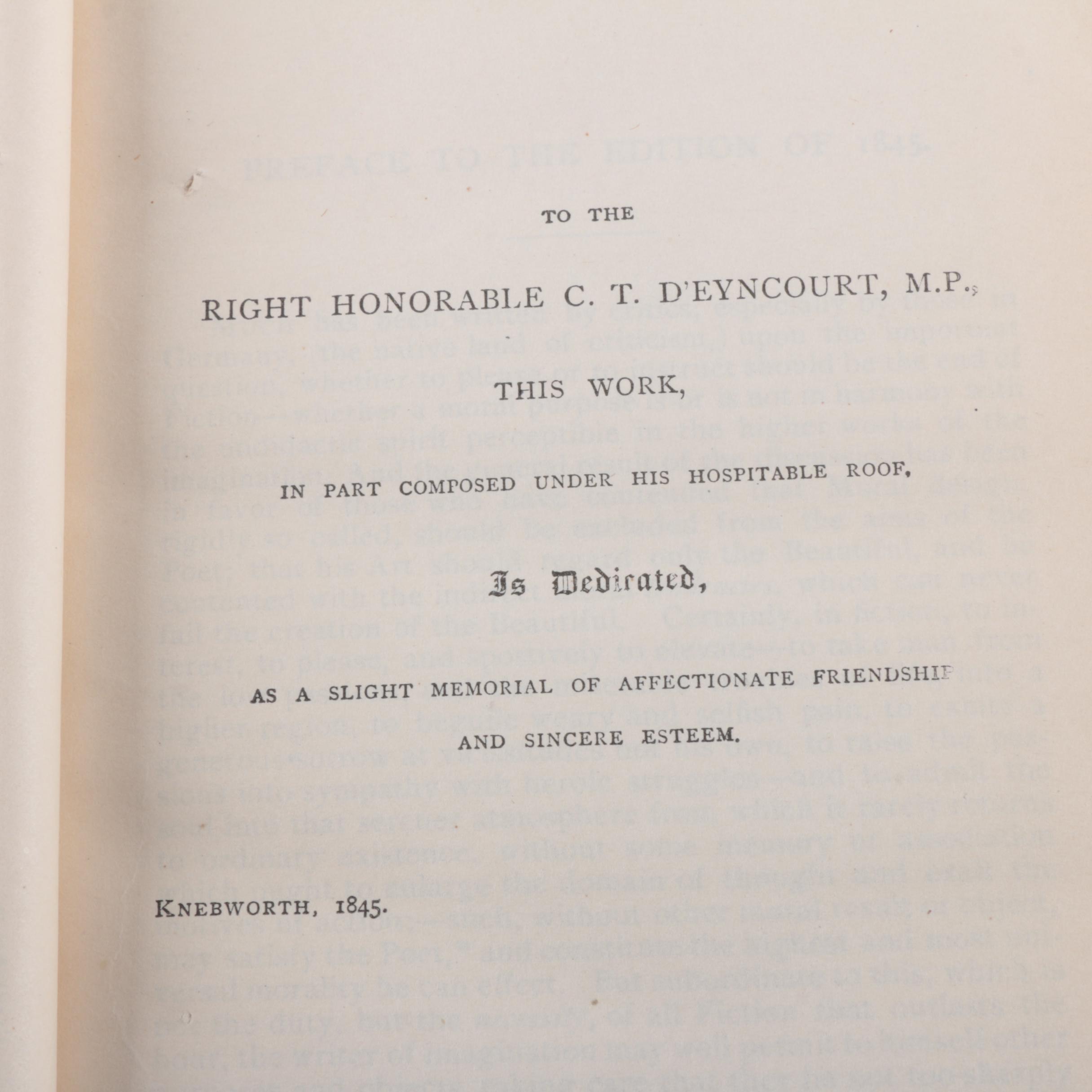 Antique Multi-Volume Set of Works by Edward Bulwer Lytton