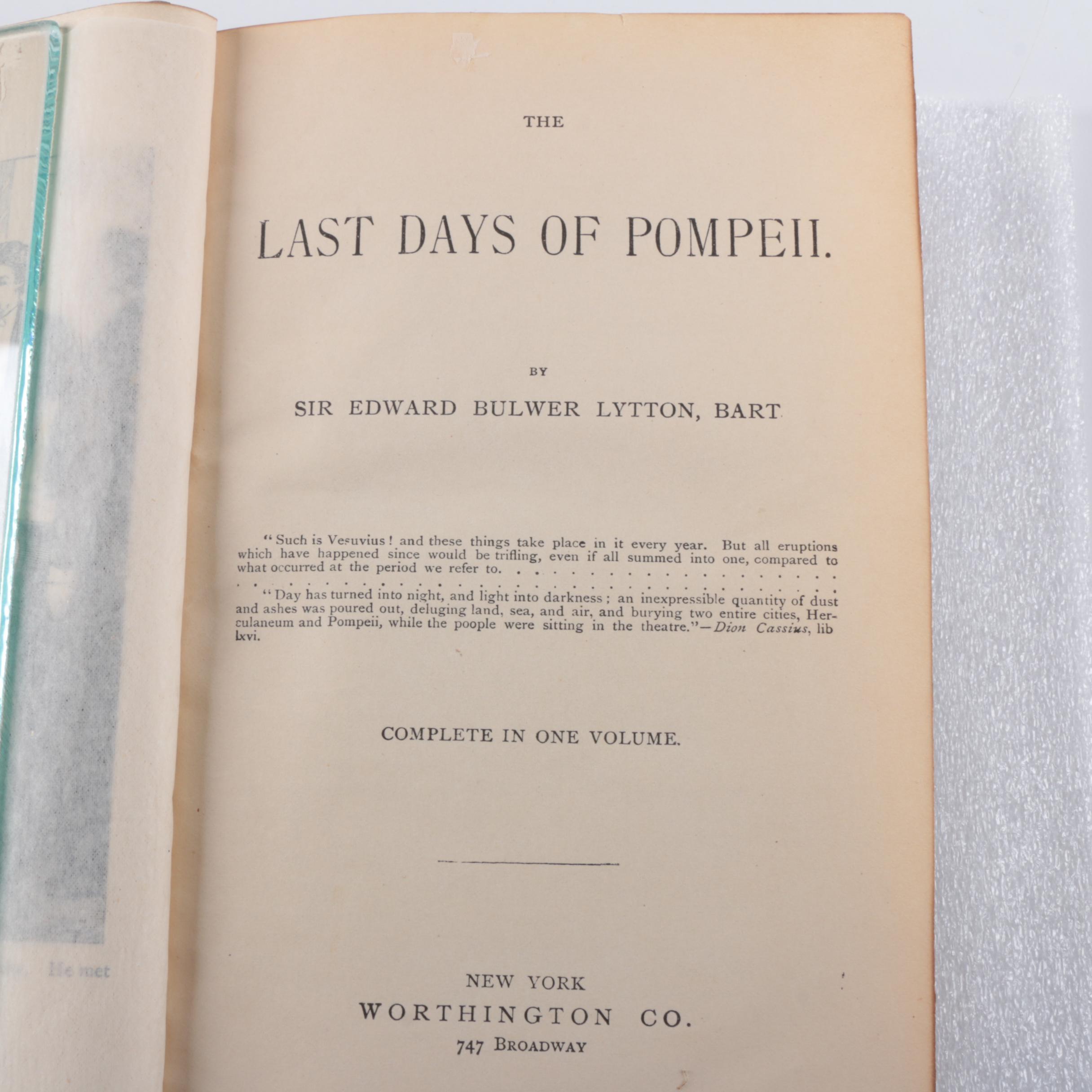 Antique Multi-Volume Set of Works by Edward Bulwer Lytton