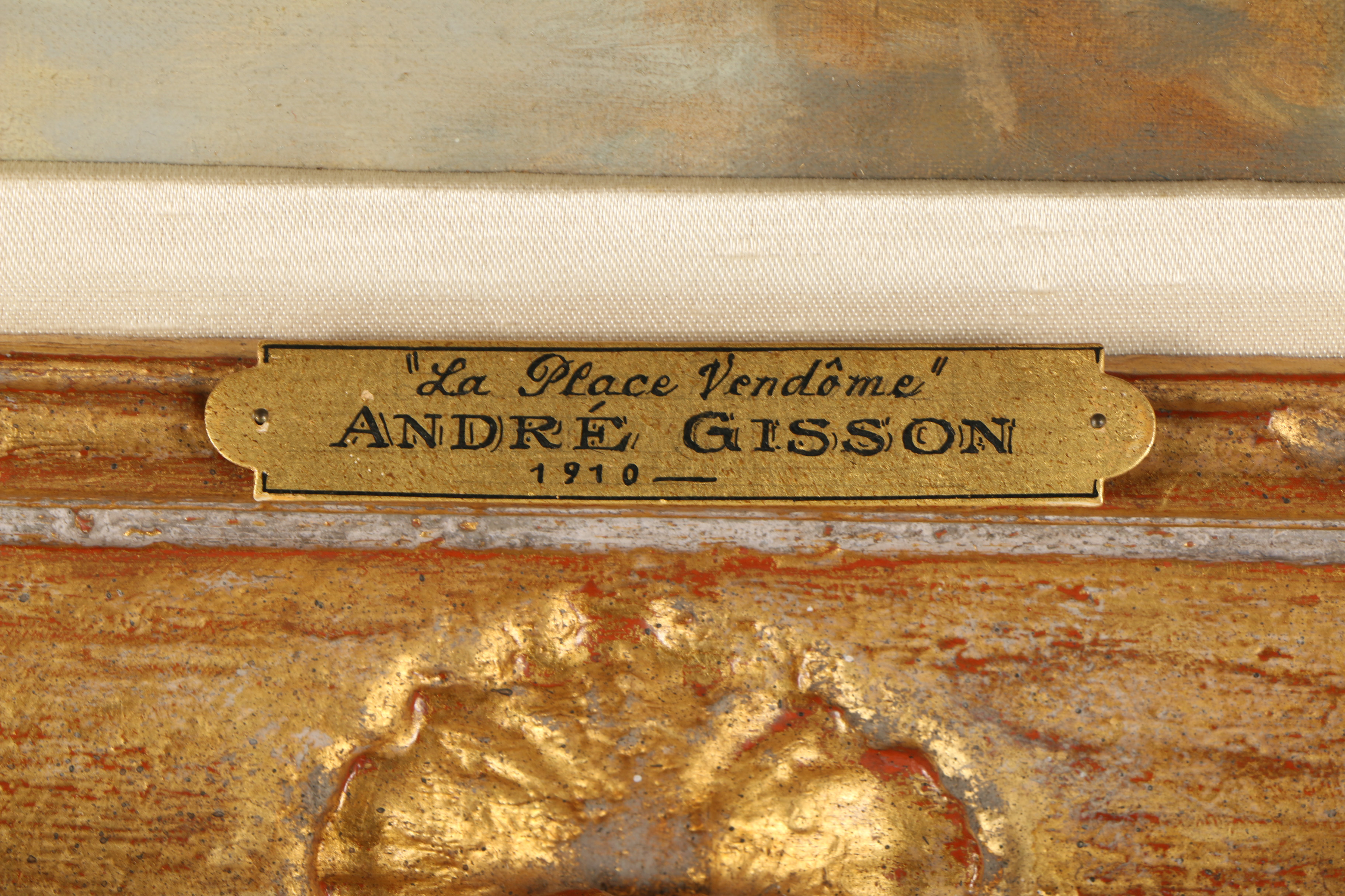 André Gisson Oil Painting "La Place Vendôme"