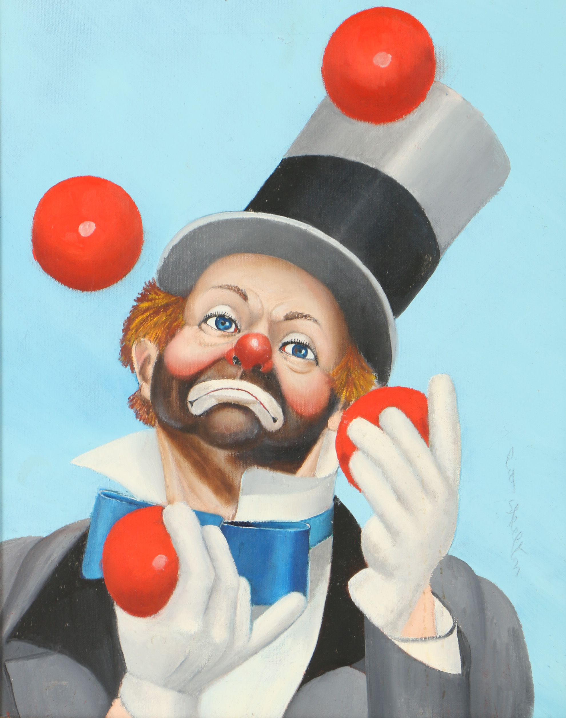 Red Skelton Oil Painting "Juggler"
