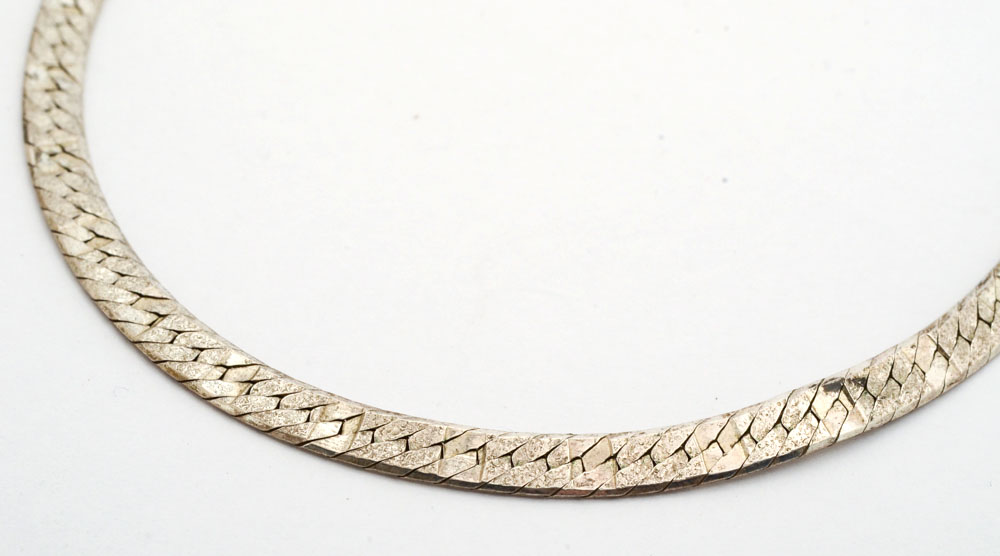 Sterling Silver Herringbone and Rope Chain Jewelry