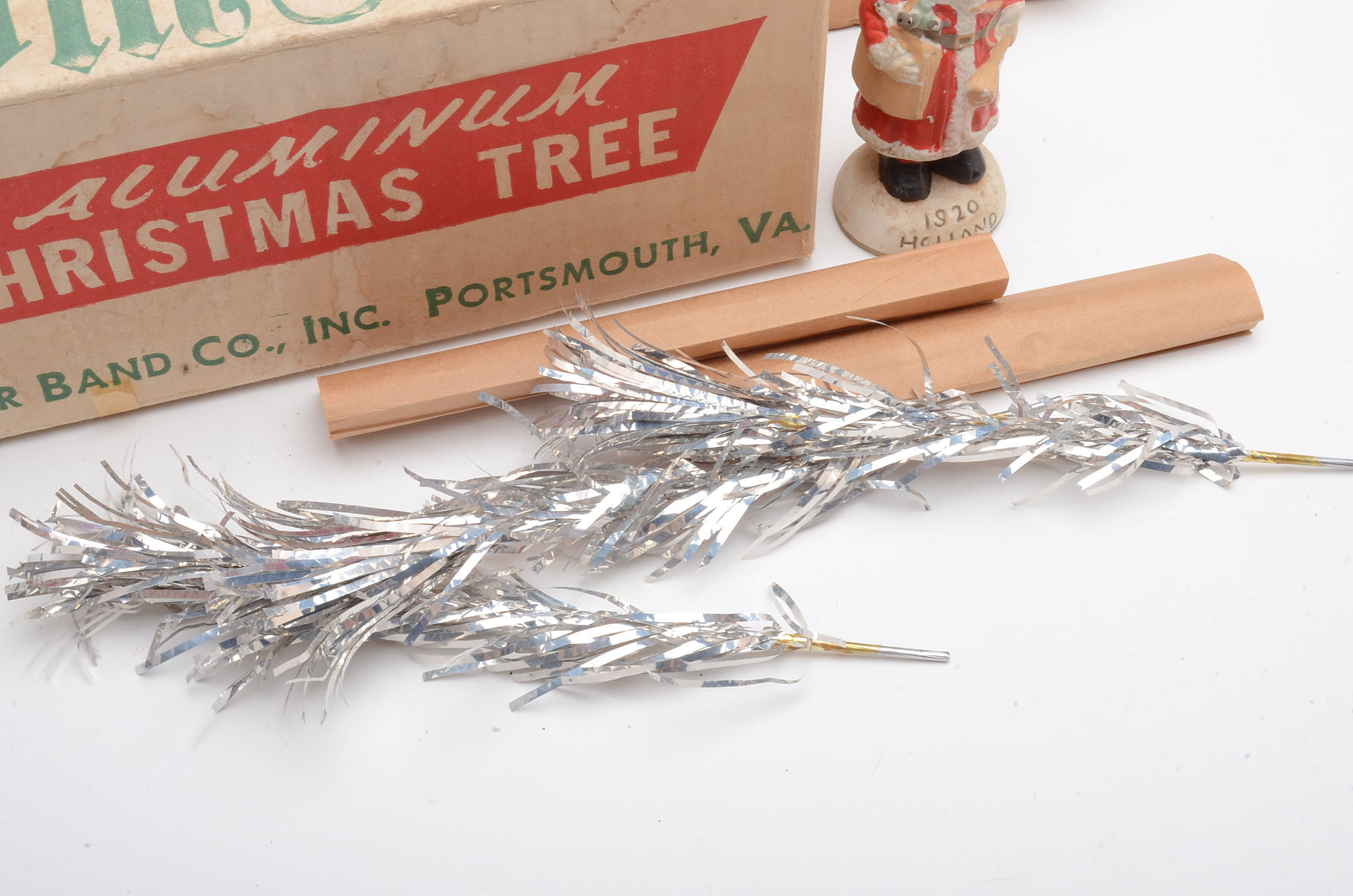 Mid-Century Christmas Aluminum Tress and Decorations