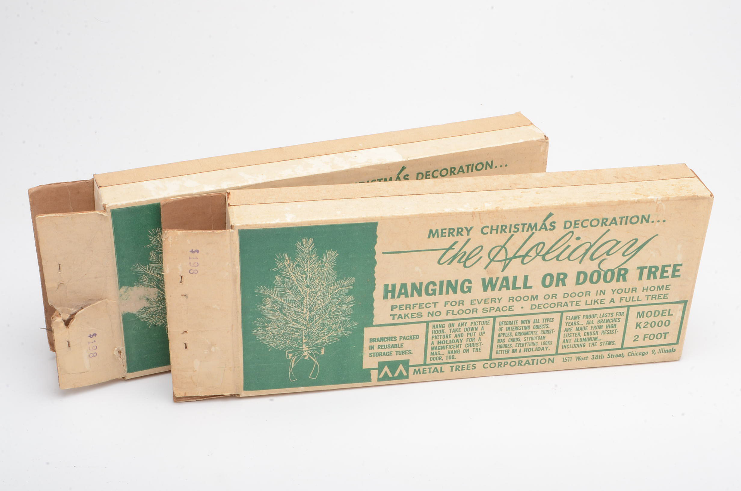 Mid-Century Christmas Aluminum Tress and Decorations