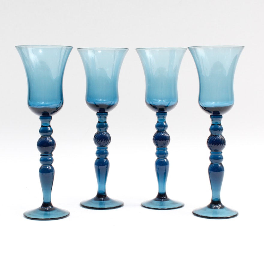 Four Blue Goblets