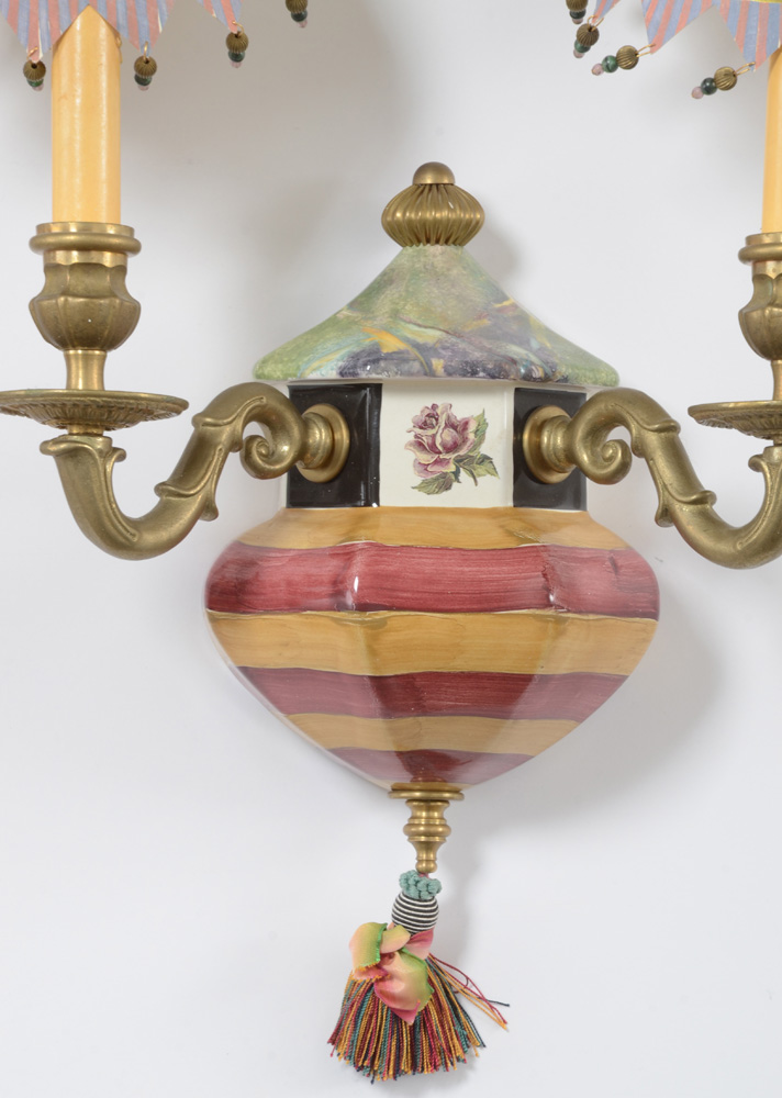 MacKenzie-Childs Pair of Double Wall Sconces