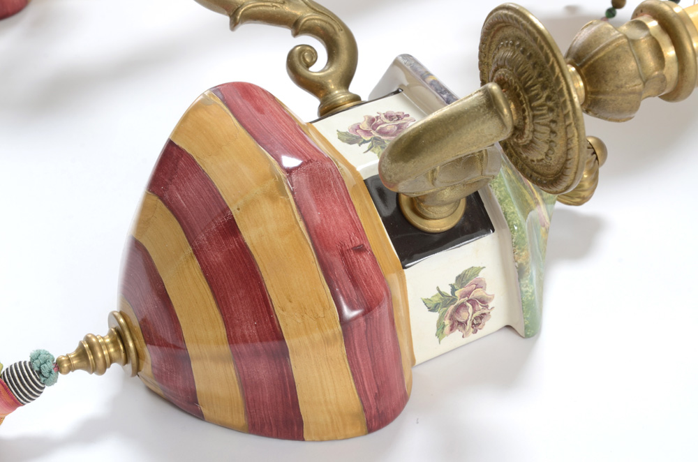 MacKenzie-Childs Pair of Double Wall Sconces