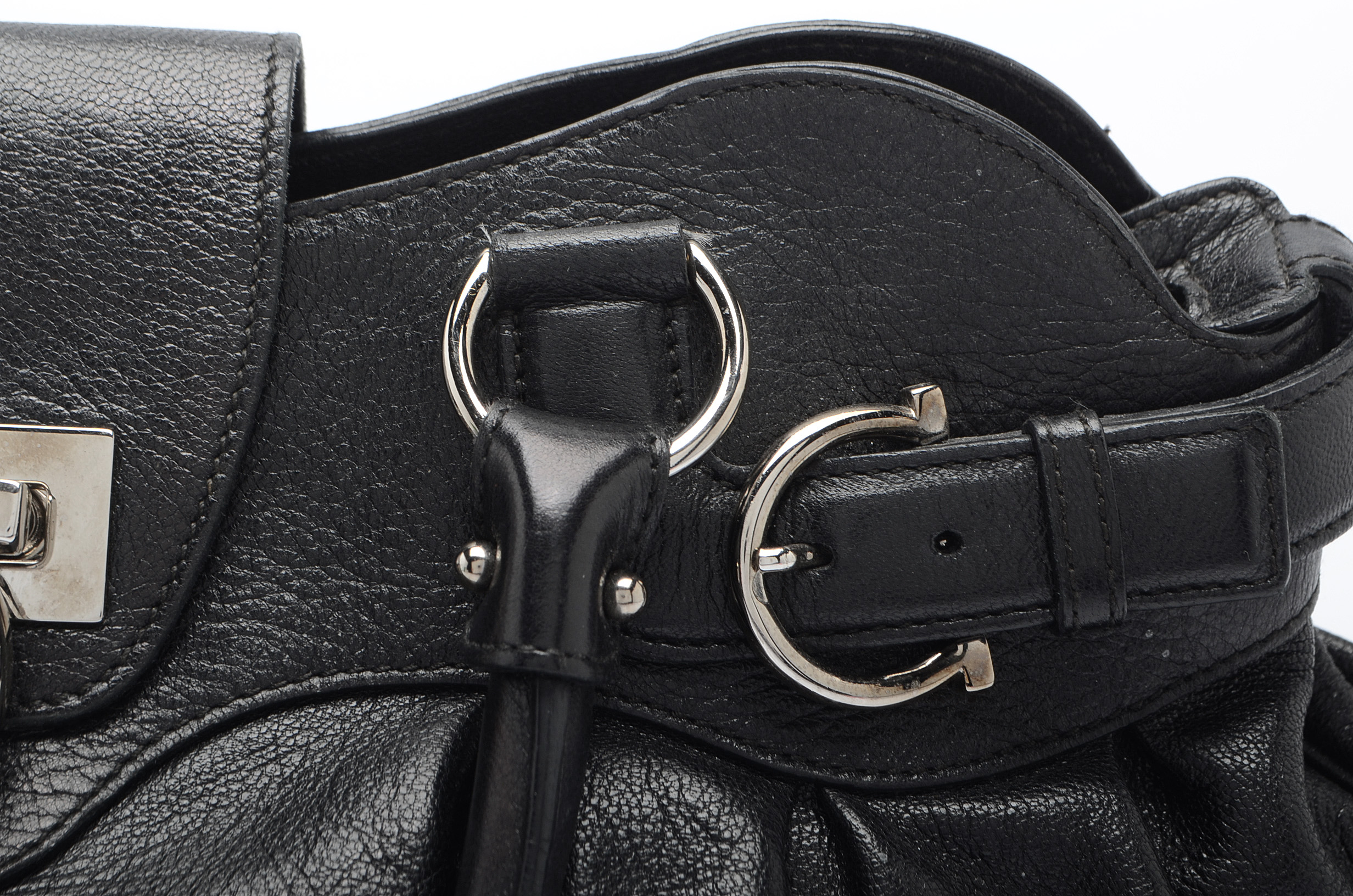 Salvatore Ferragamo Marissa Black Leather Handbag