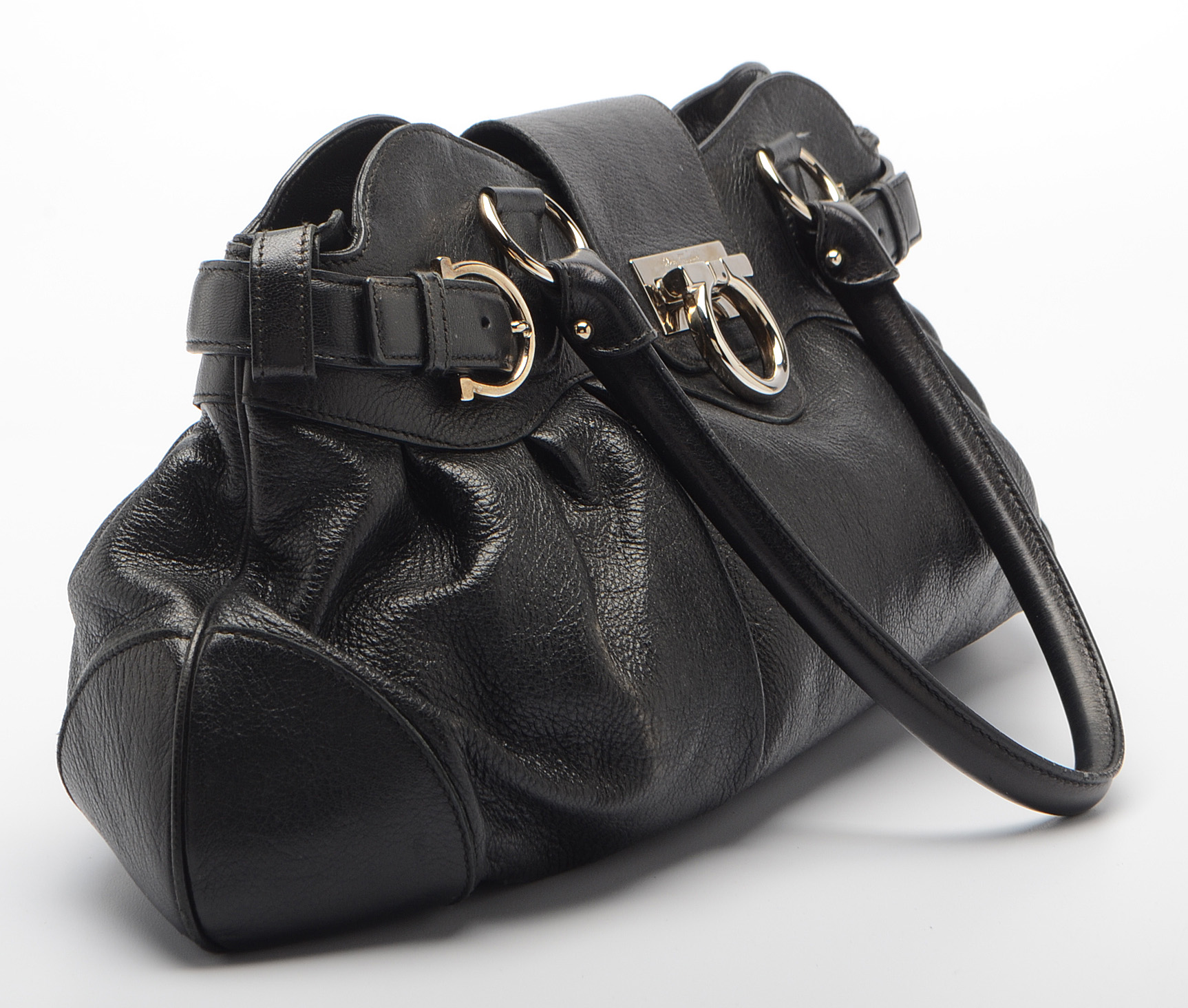 Salvatore Ferragamo Marissa Black Leather Handbag