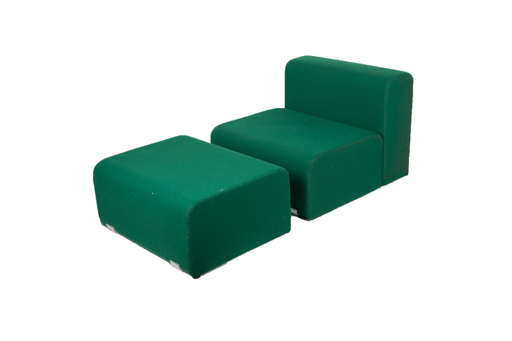 Modern Armless "Marcel" Chair with Ottoman by Takahama for Gavina