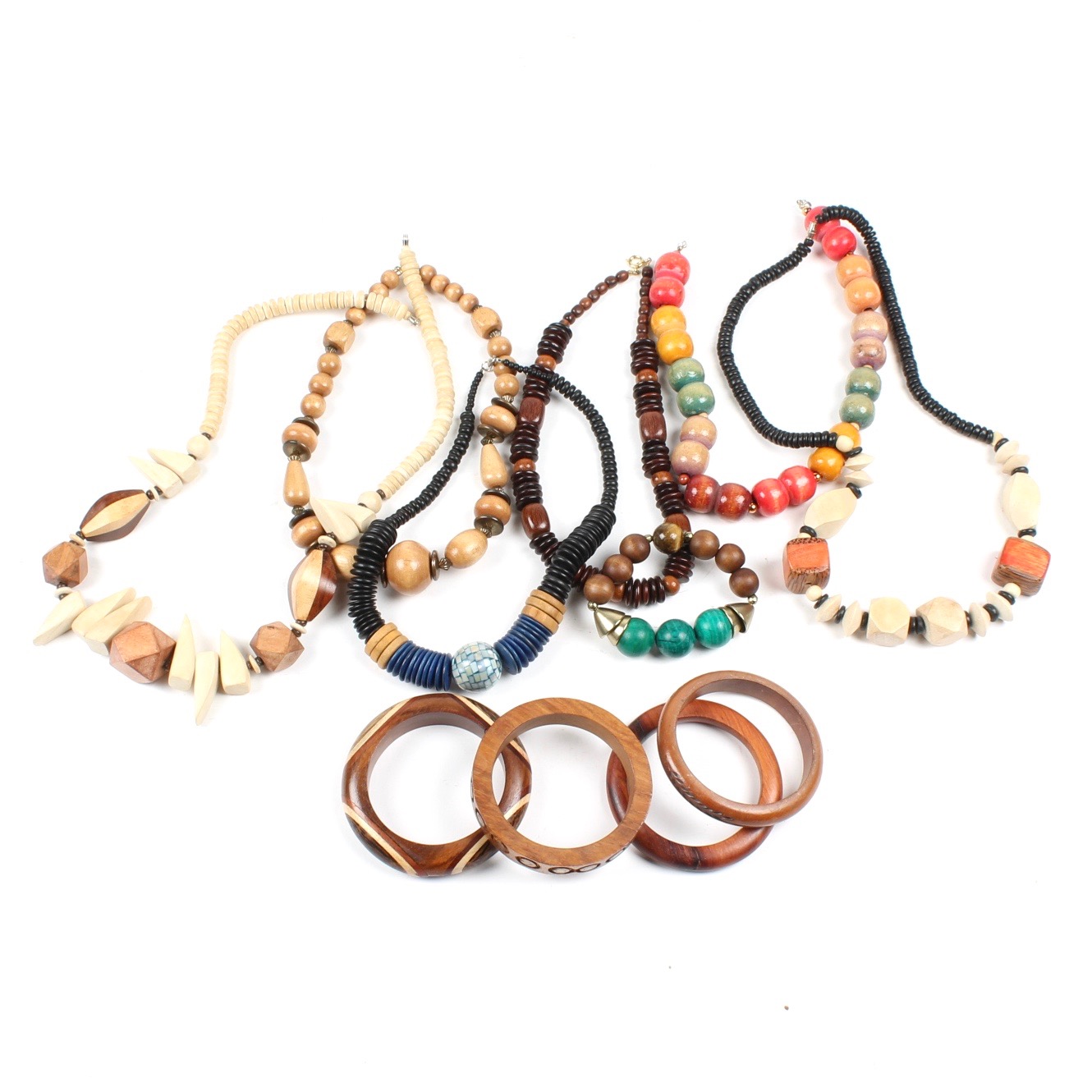 Wooden Costume Jewelry Collection