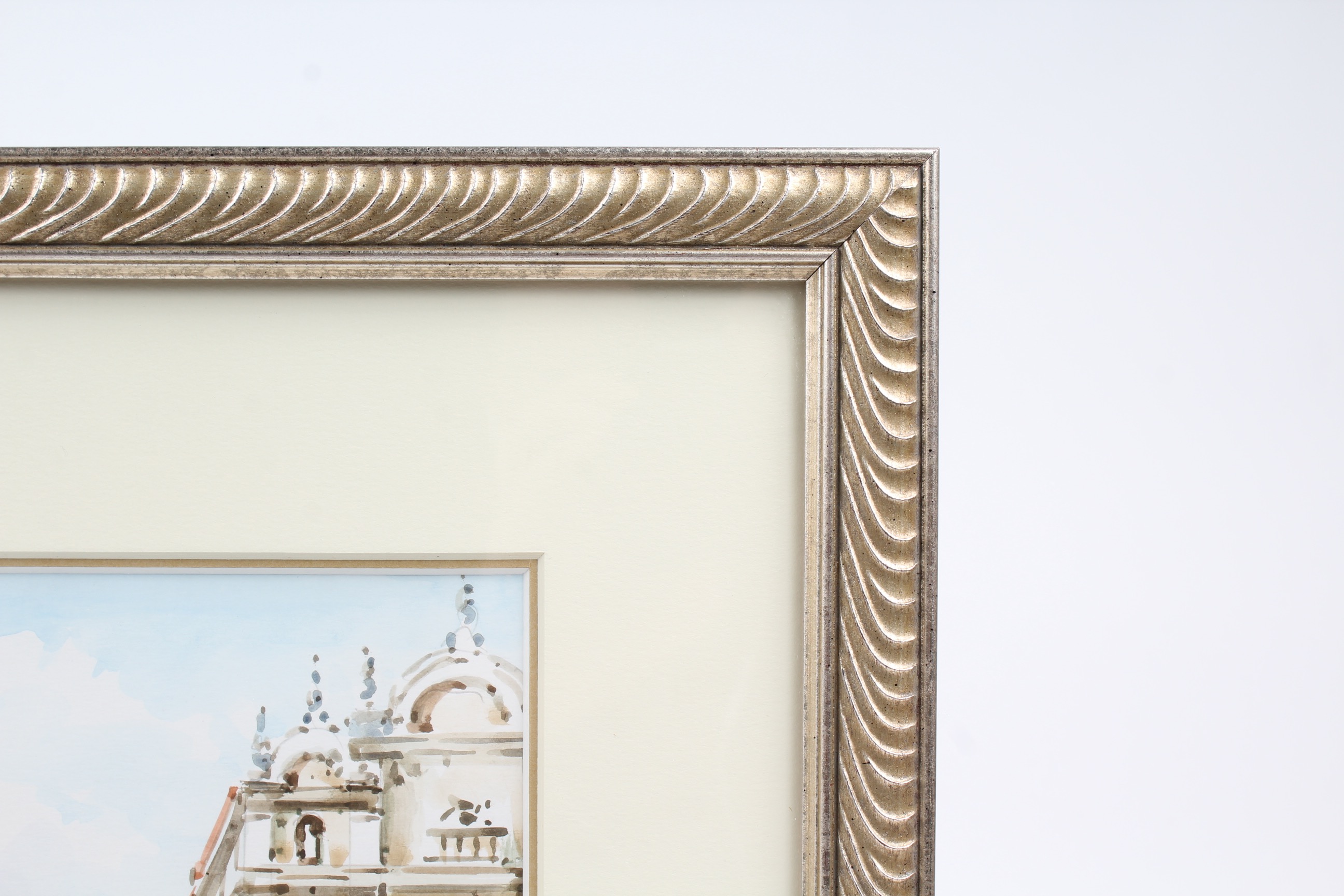 T. Orsini Venetian Canal Scene Watercolor Painting