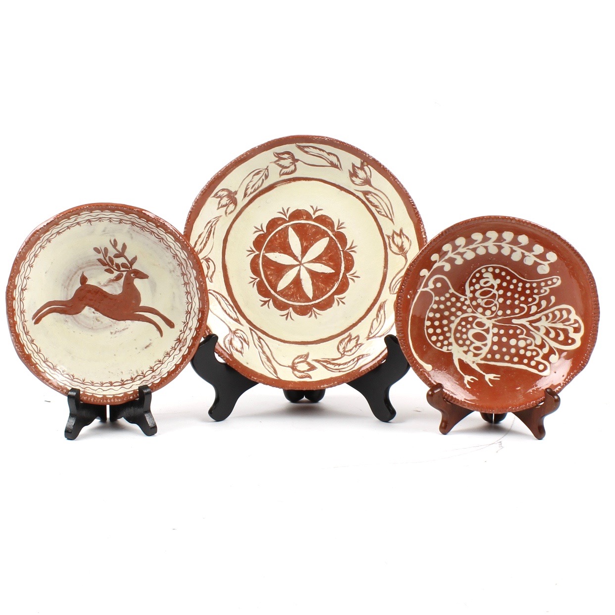 B. Ward Reproduction Redware Plates