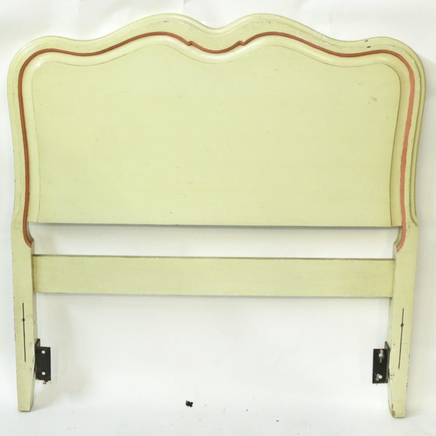 Vintage French Provincial Style Painted Twin-Sized Headboard