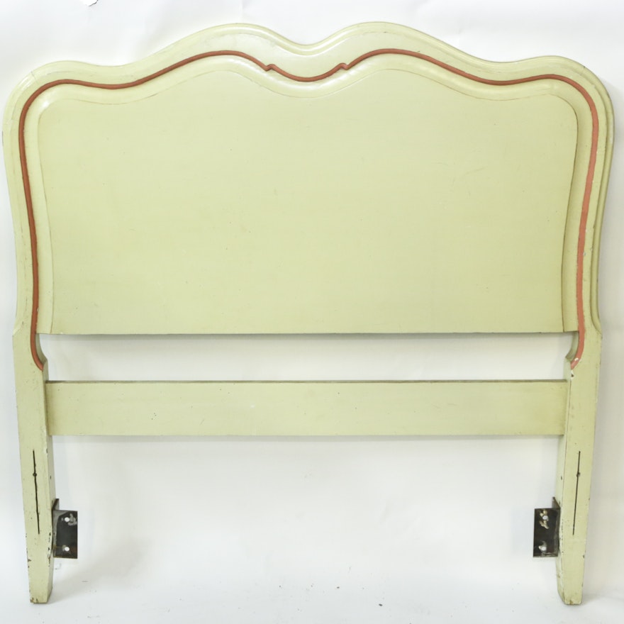 Vintage French Provincial-Style Painted Twin-Size Headboard