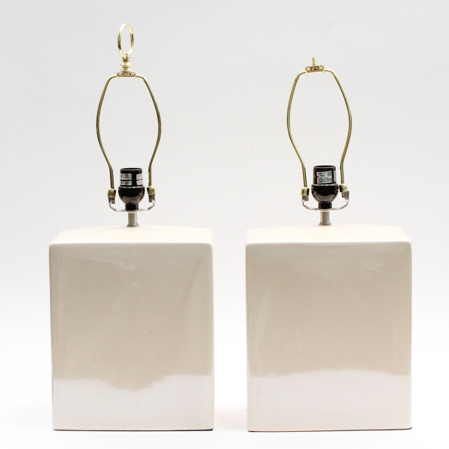 Contemporary White Ceramic Table Lamps