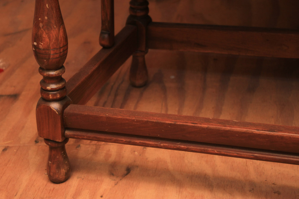 Vintage Colonial Style Walnut Drop-Leaf Buffet