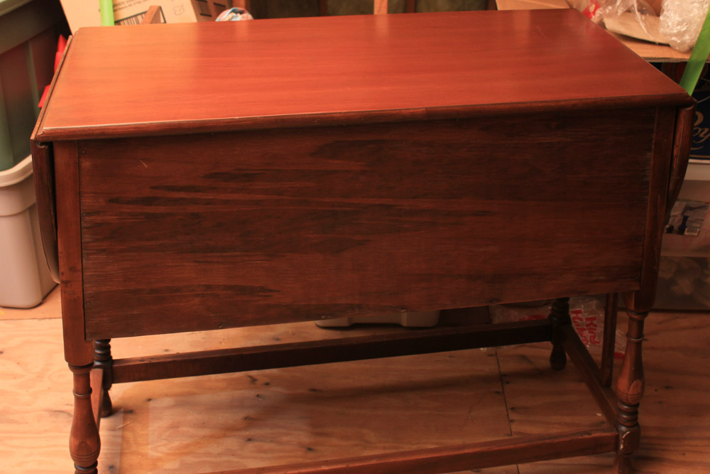 Vintage Colonial Style Walnut Drop-Leaf Buffet
