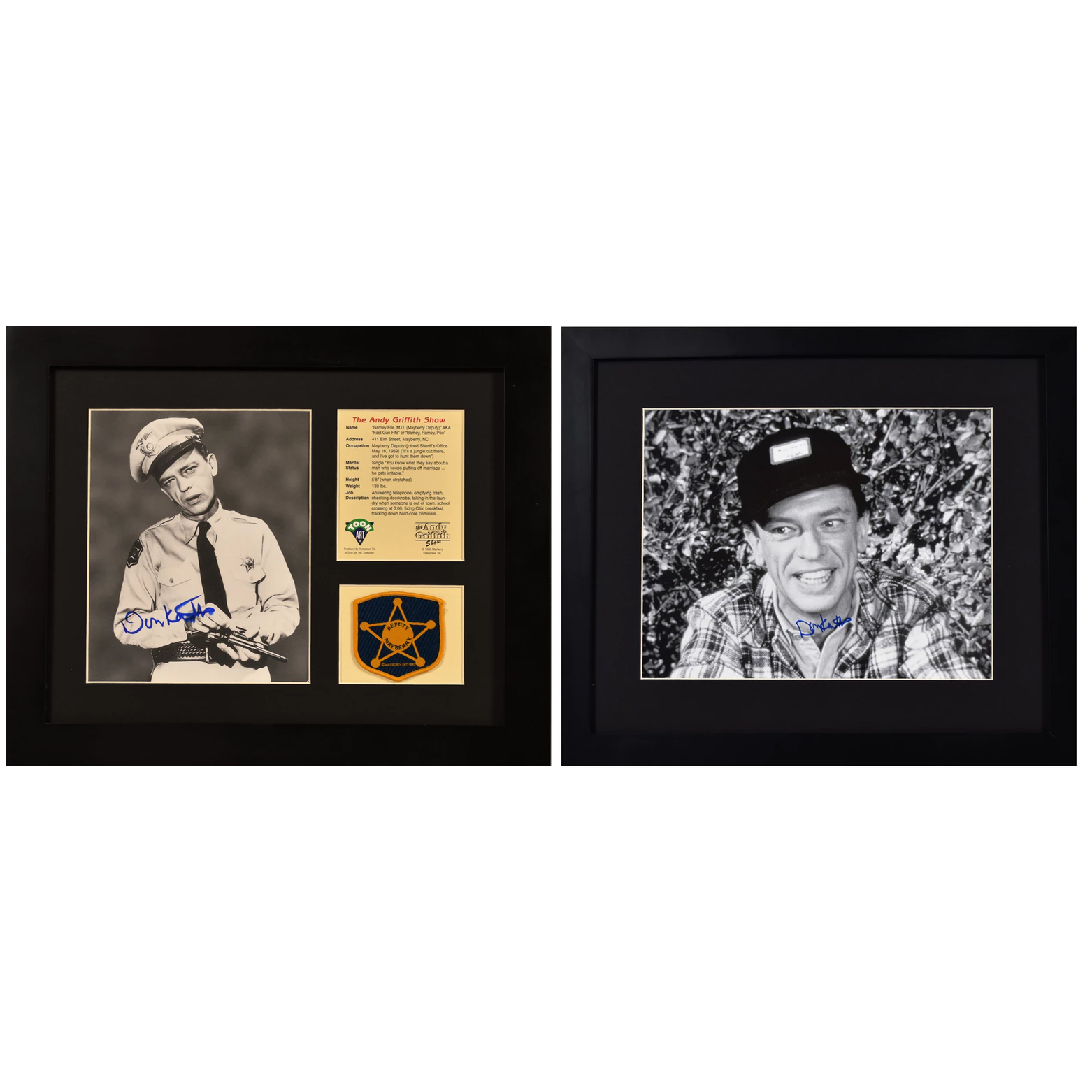 Barney Fife - Signed Don Knotts - Framed Camping Photo