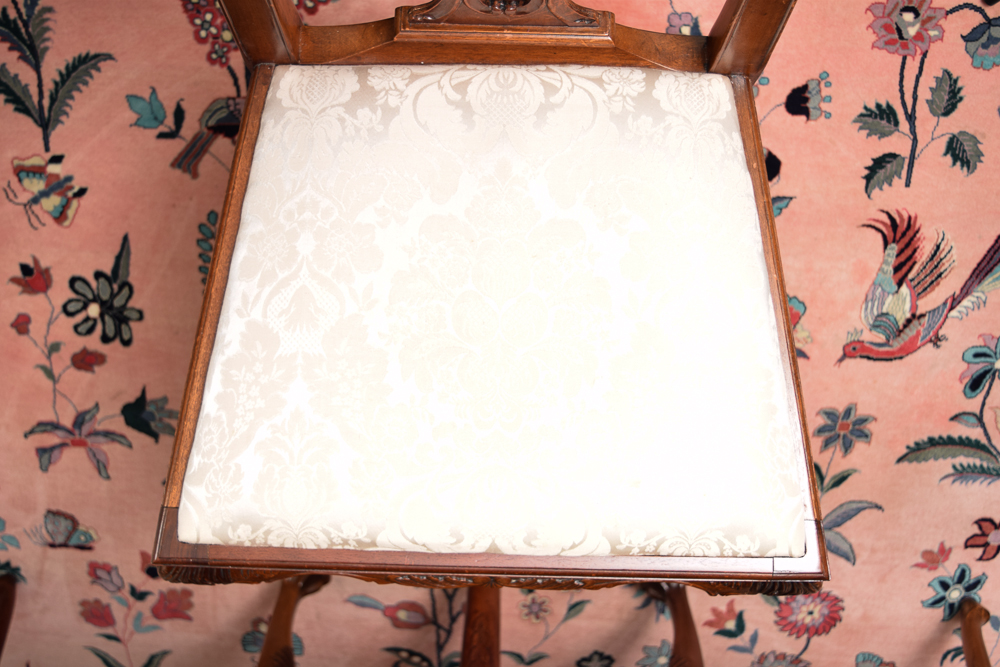 Vintage Chippendale Style Dining Table with Eight Side Chairs