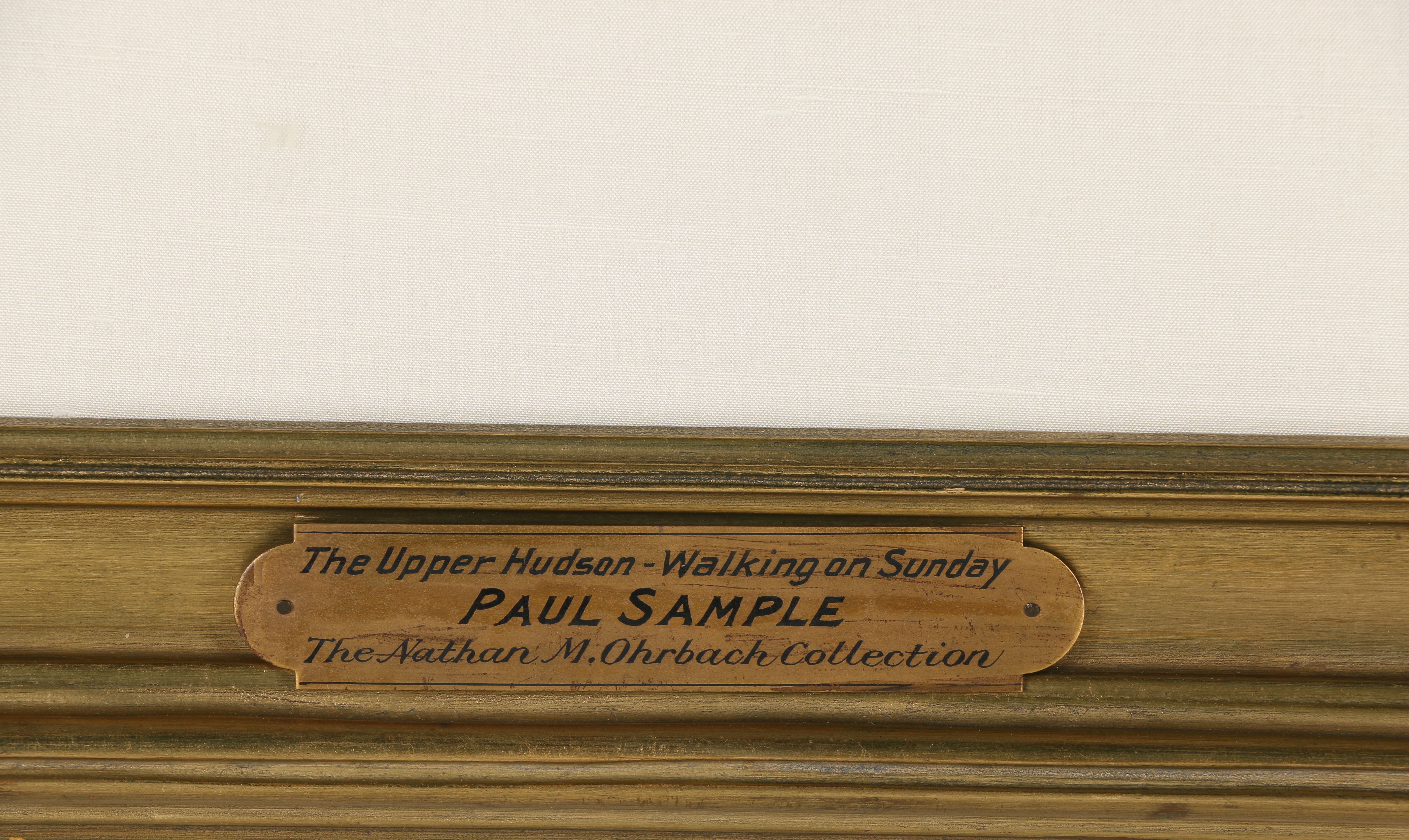 Paul Sample Watercolor Painting "The Upper Hudson - Walking on a Sunday"