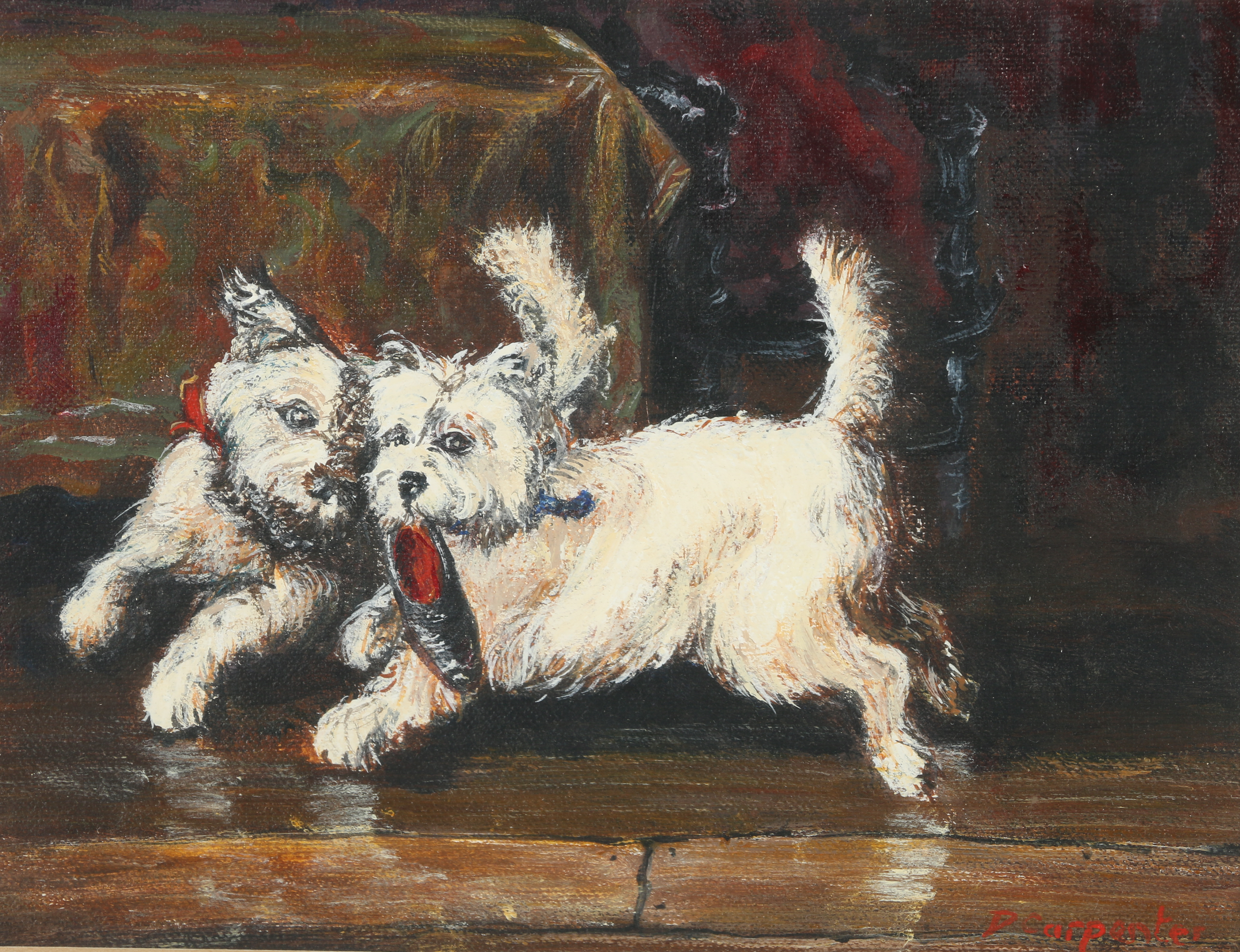 D. Carpenter Oil Painting "Play Time"