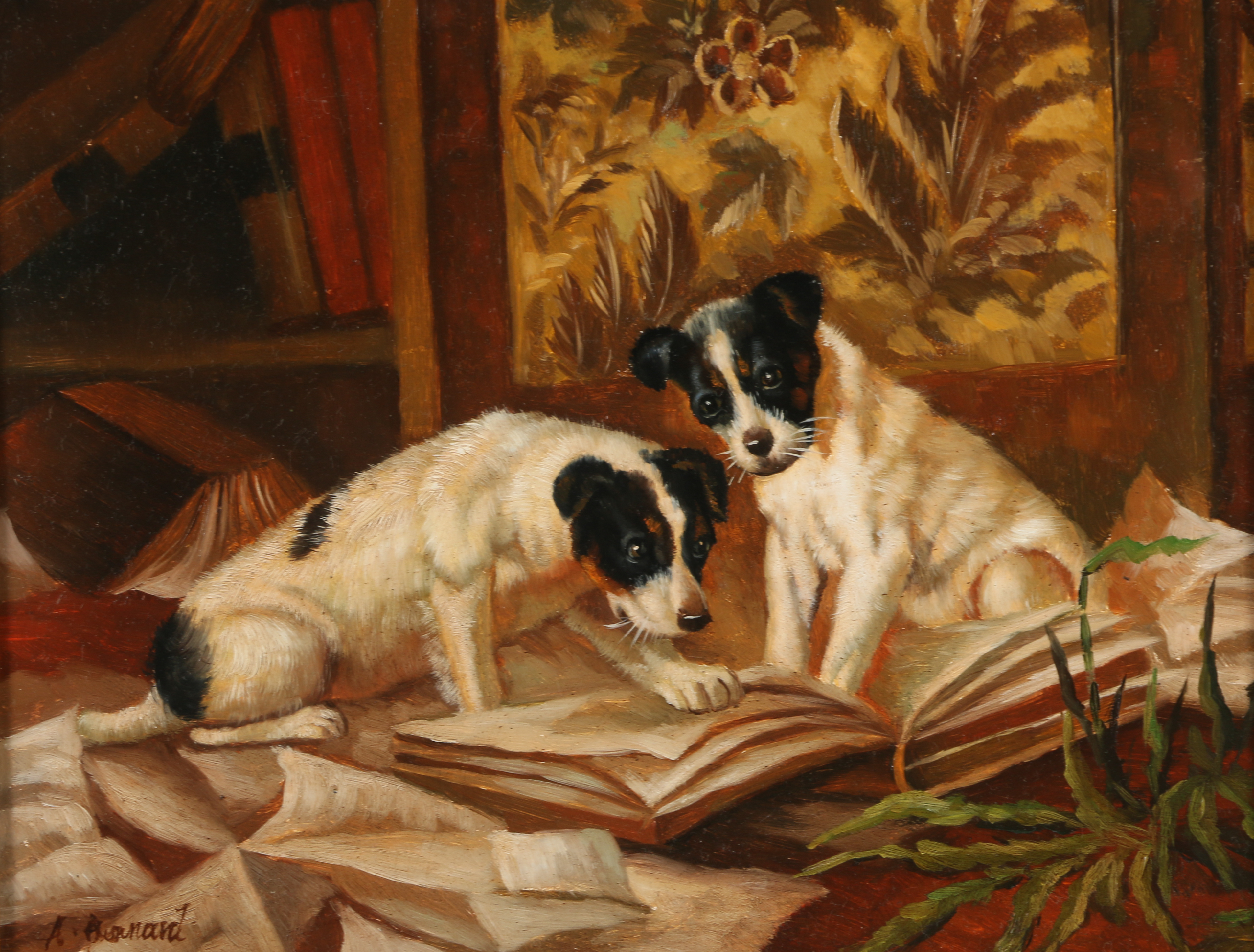 Oil Painting of Jack Russells