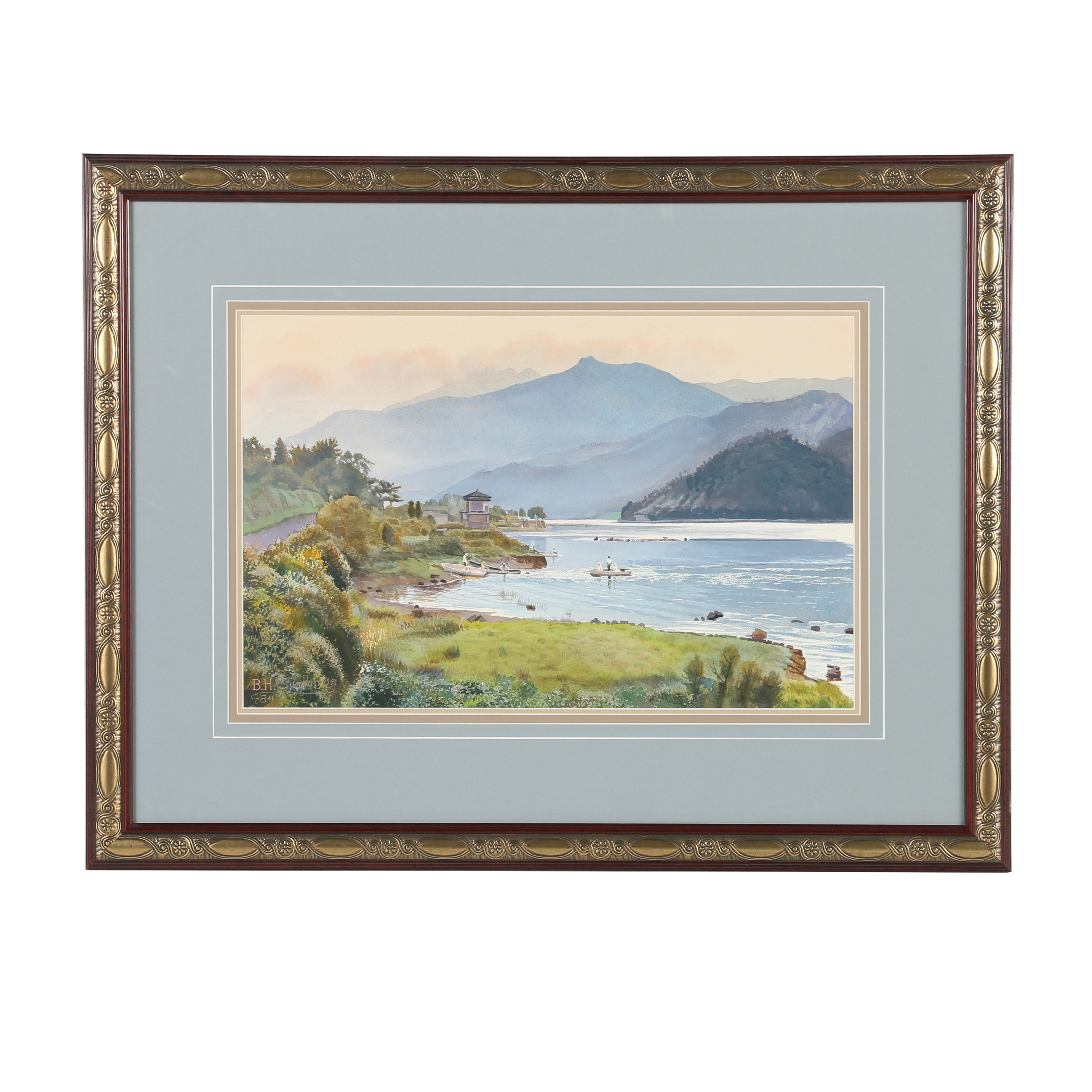 Ben Cummings Watercolor Painting "Lake Kawaguchi (Japan)"