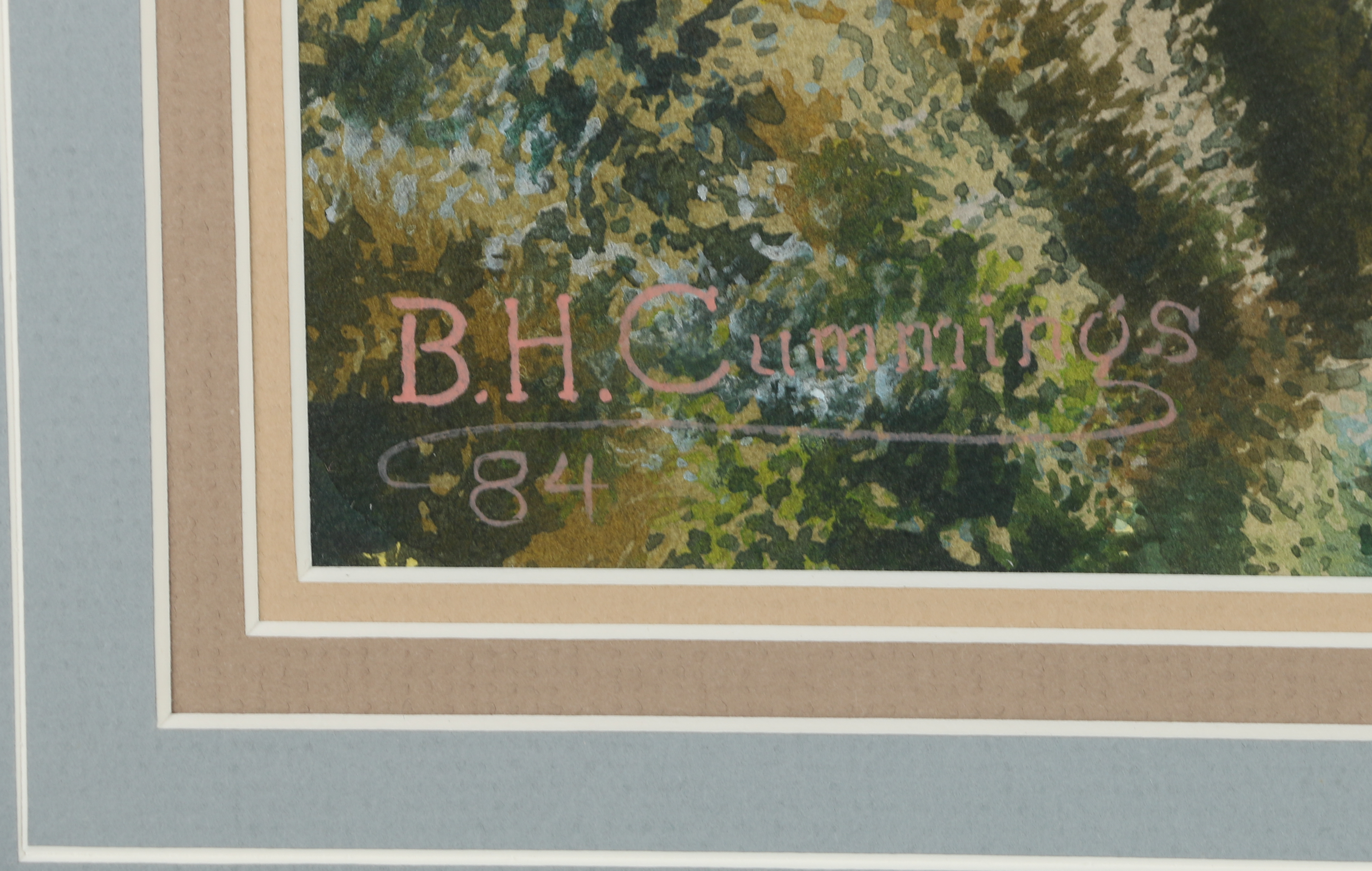 Ben Cummings Watercolor Painting "Lake Kawaguchi (Japan)"