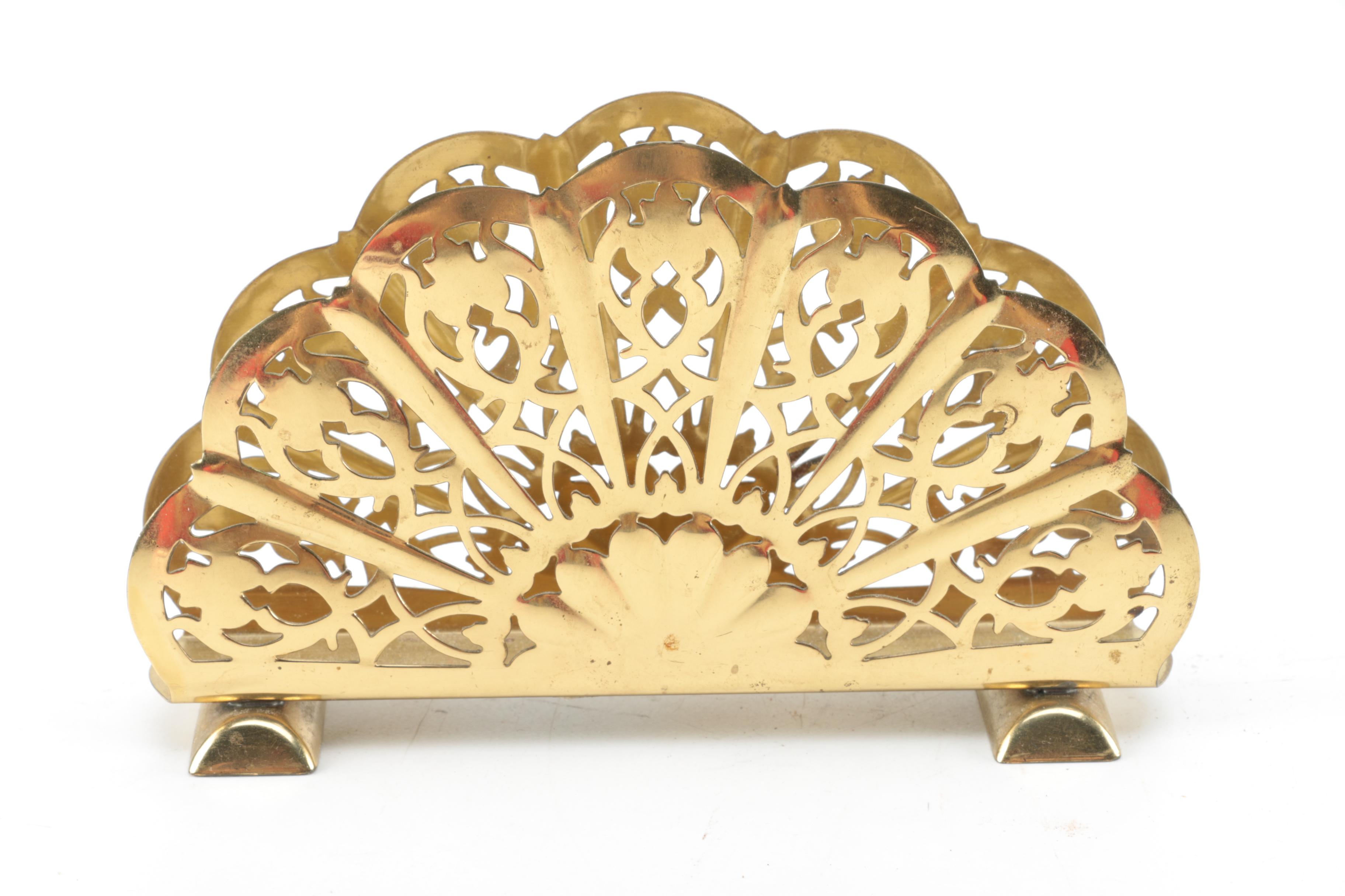 Corday and Max Factor Solid Perfume Figures and Brass Home Accessories