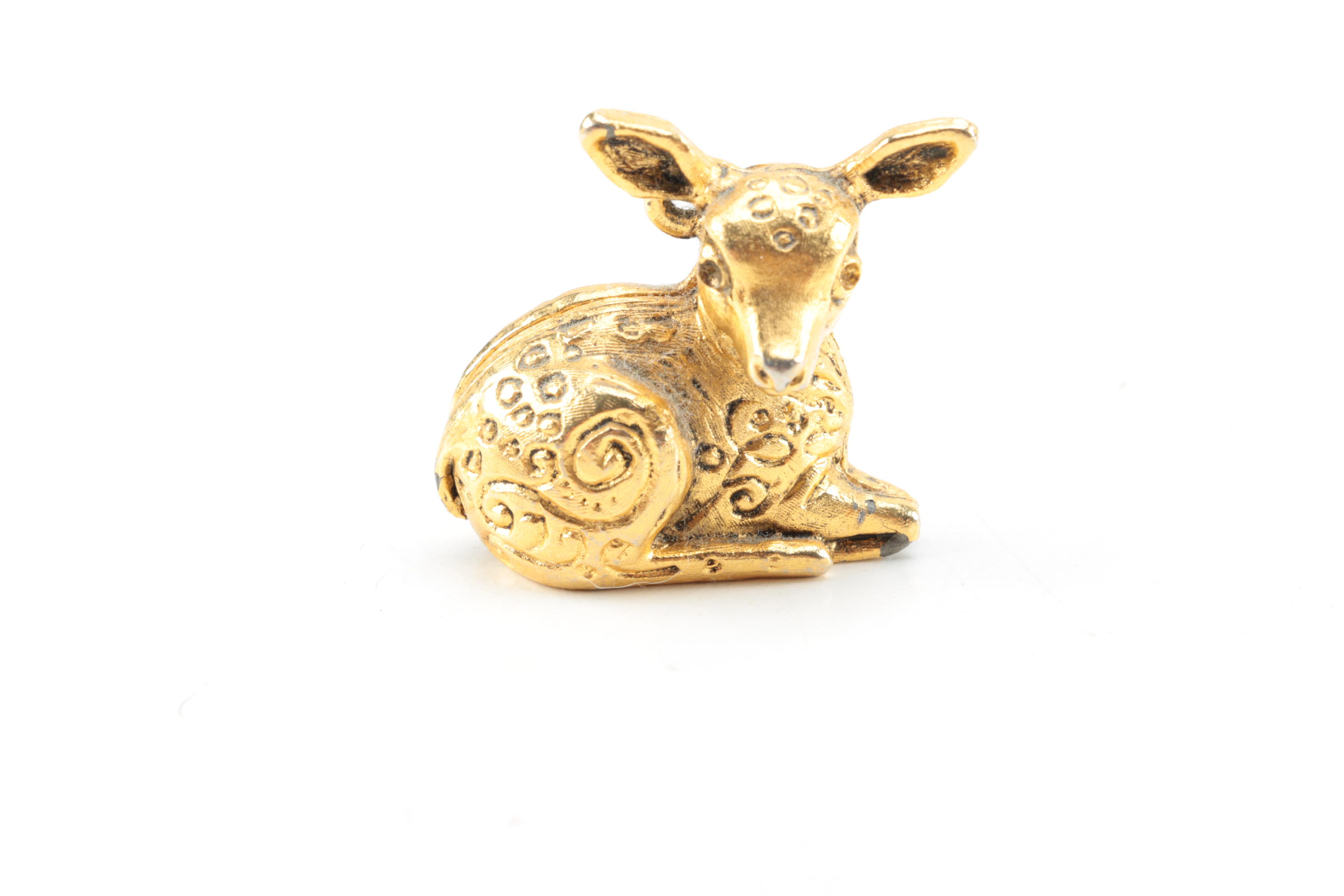 Corday and Max Factor Solid Perfume Figures and Brass Home Accessories