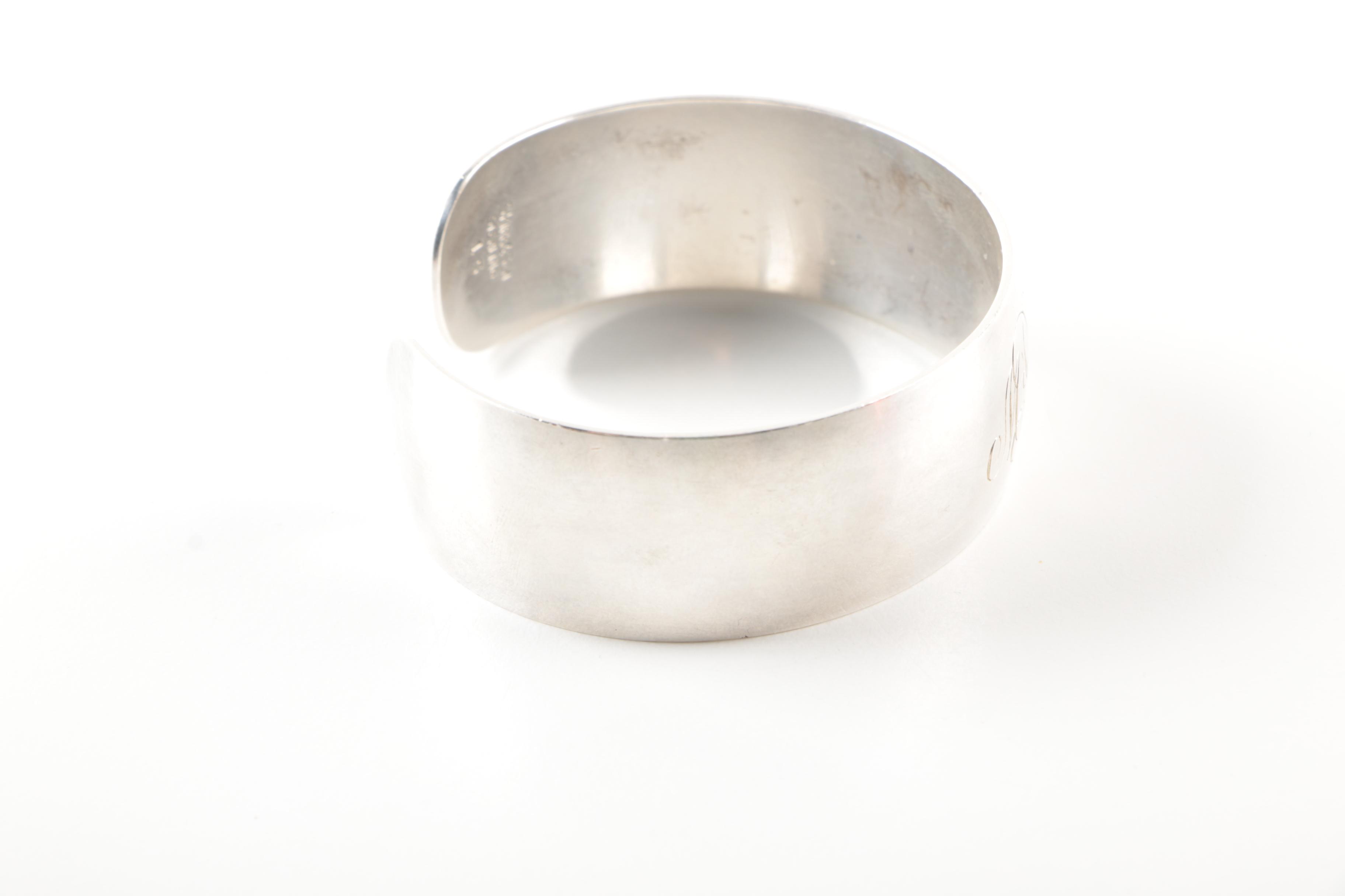 S. Kirk & Son Sterling Silver Monogrammed Cuff Bracelet