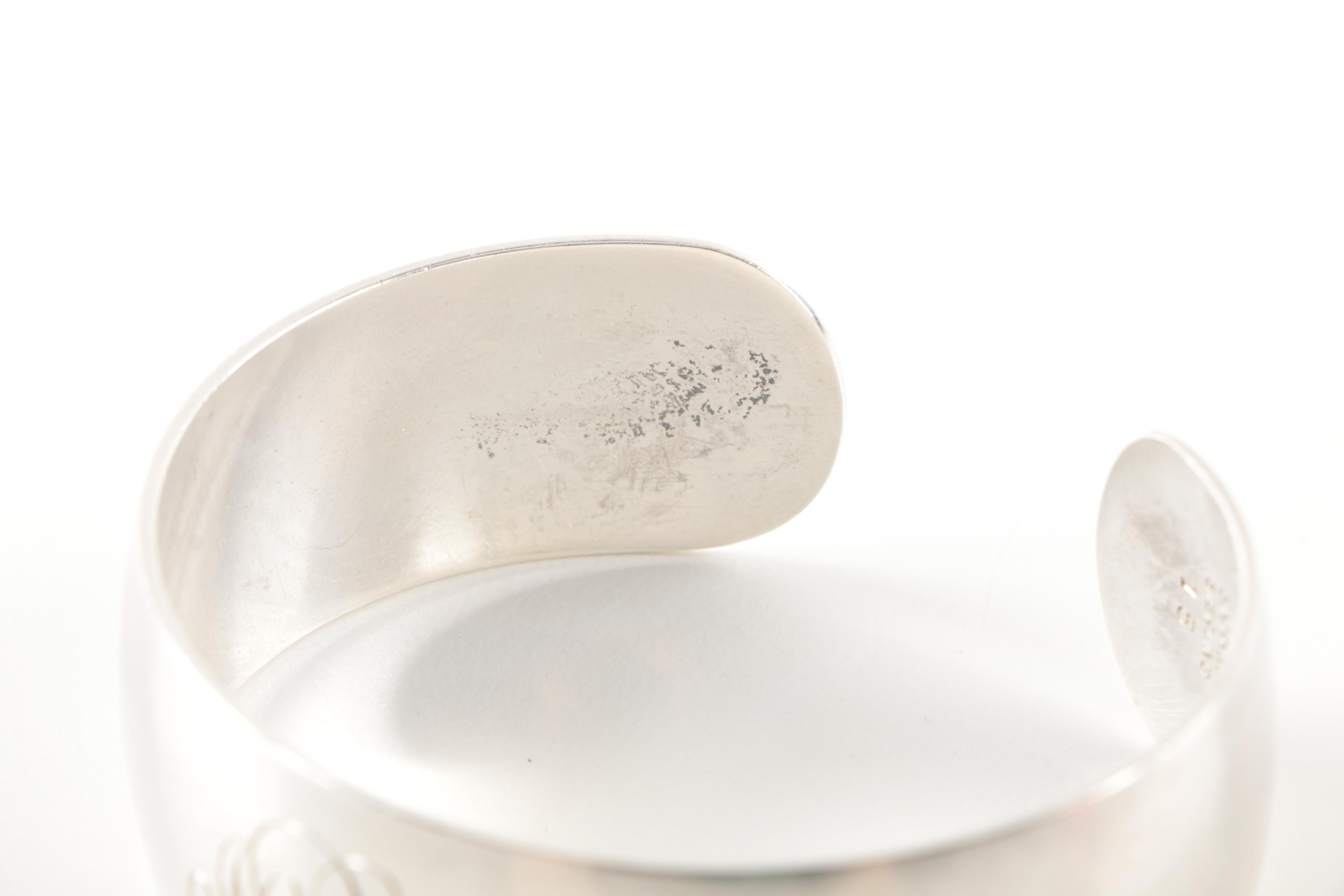 S. Kirk & Son Sterling Silver Monogrammed Cuff Bracelet