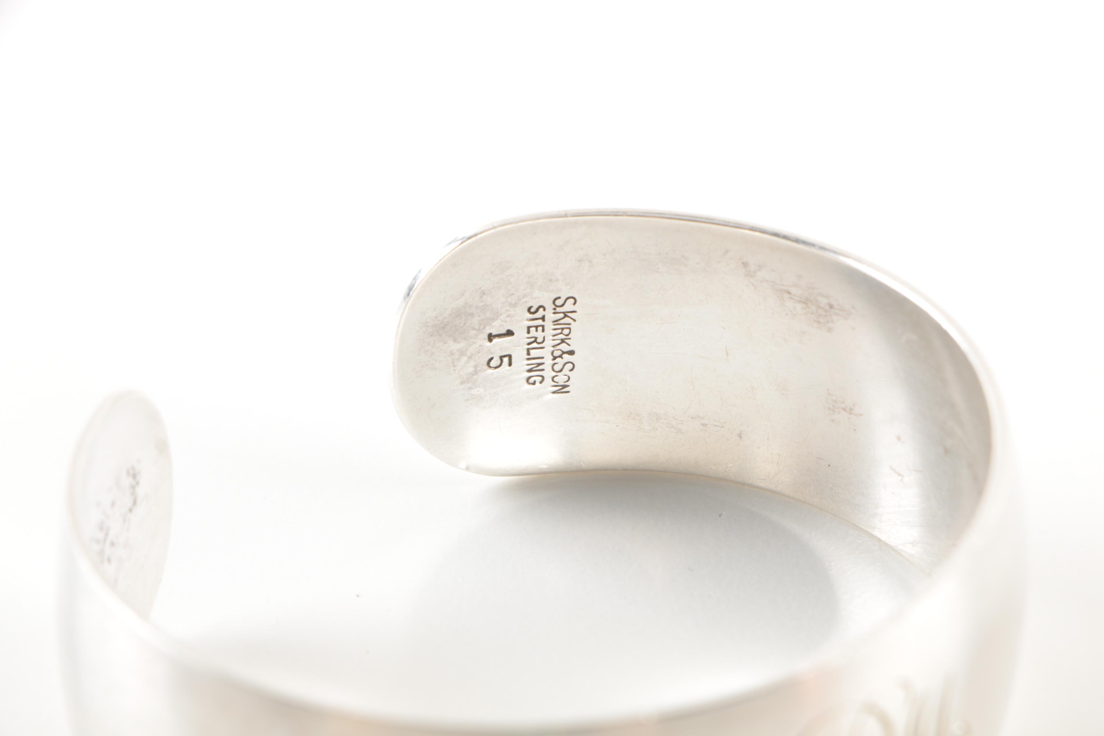 S. Kirk & Son Sterling Silver Monogrammed Cuff Bracelet