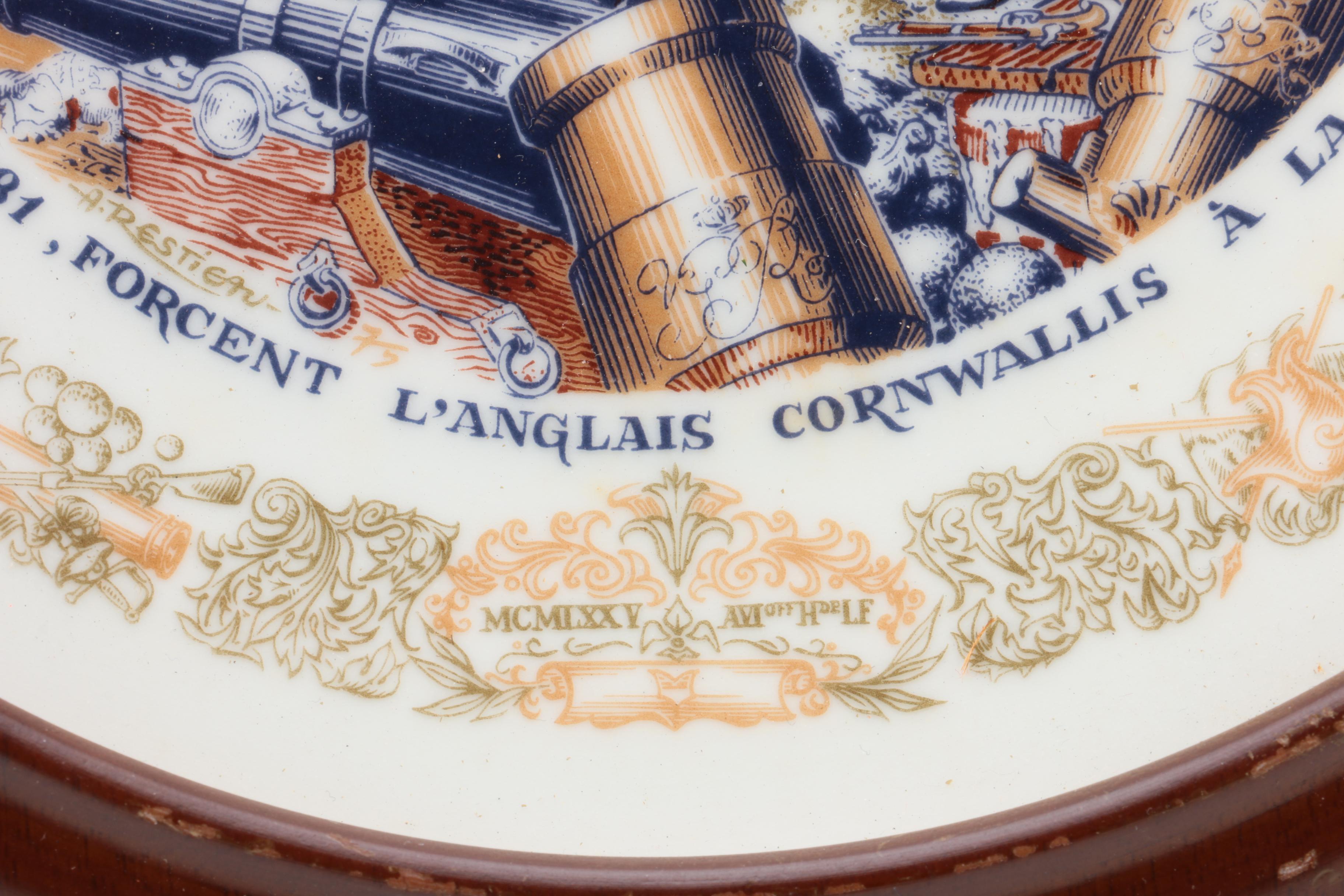 D'Arceau Limoges "Lafayette Legacy" Porcelain Plates in Vanhygan & Smythe Frames