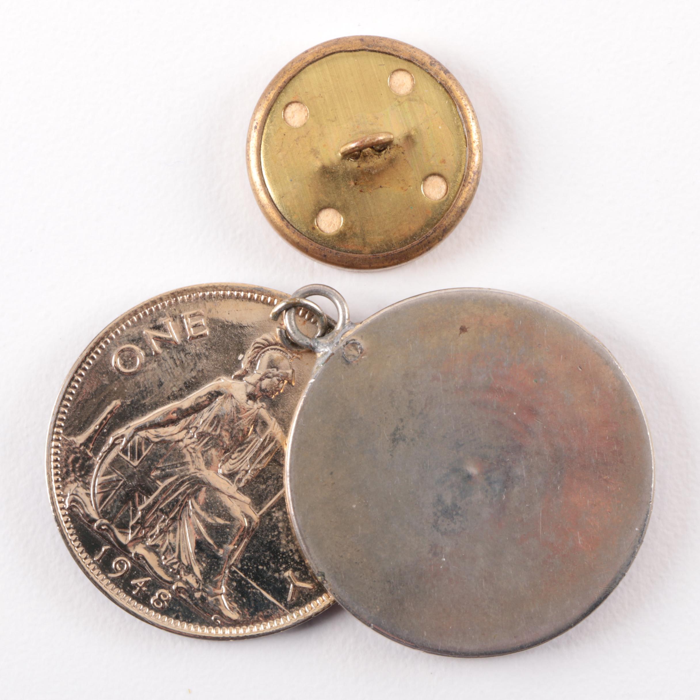 Sterling Silver Necklace with Belt and Button Featuring Sarah Coventry