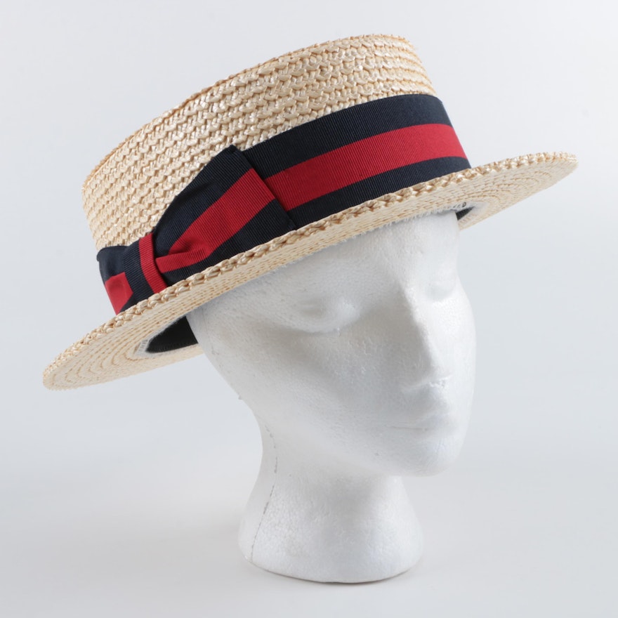 Ponte Rialto Italian Made Gondala Woven Straw Hat