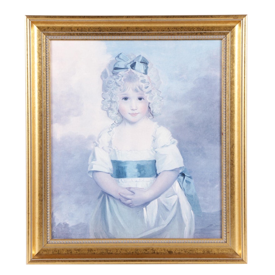 "Miss Charlotte Papendick as a Child" Offset Lithograph after John Hoppner