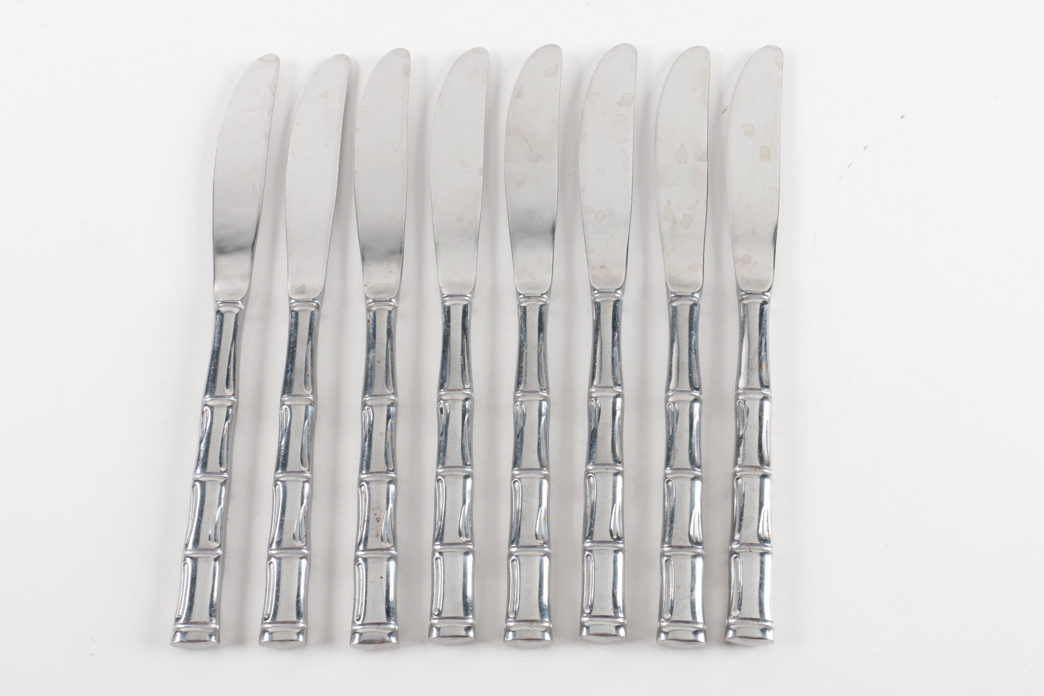 Rebacraft Bamboo Patterned Stainless Steel Flatware Set