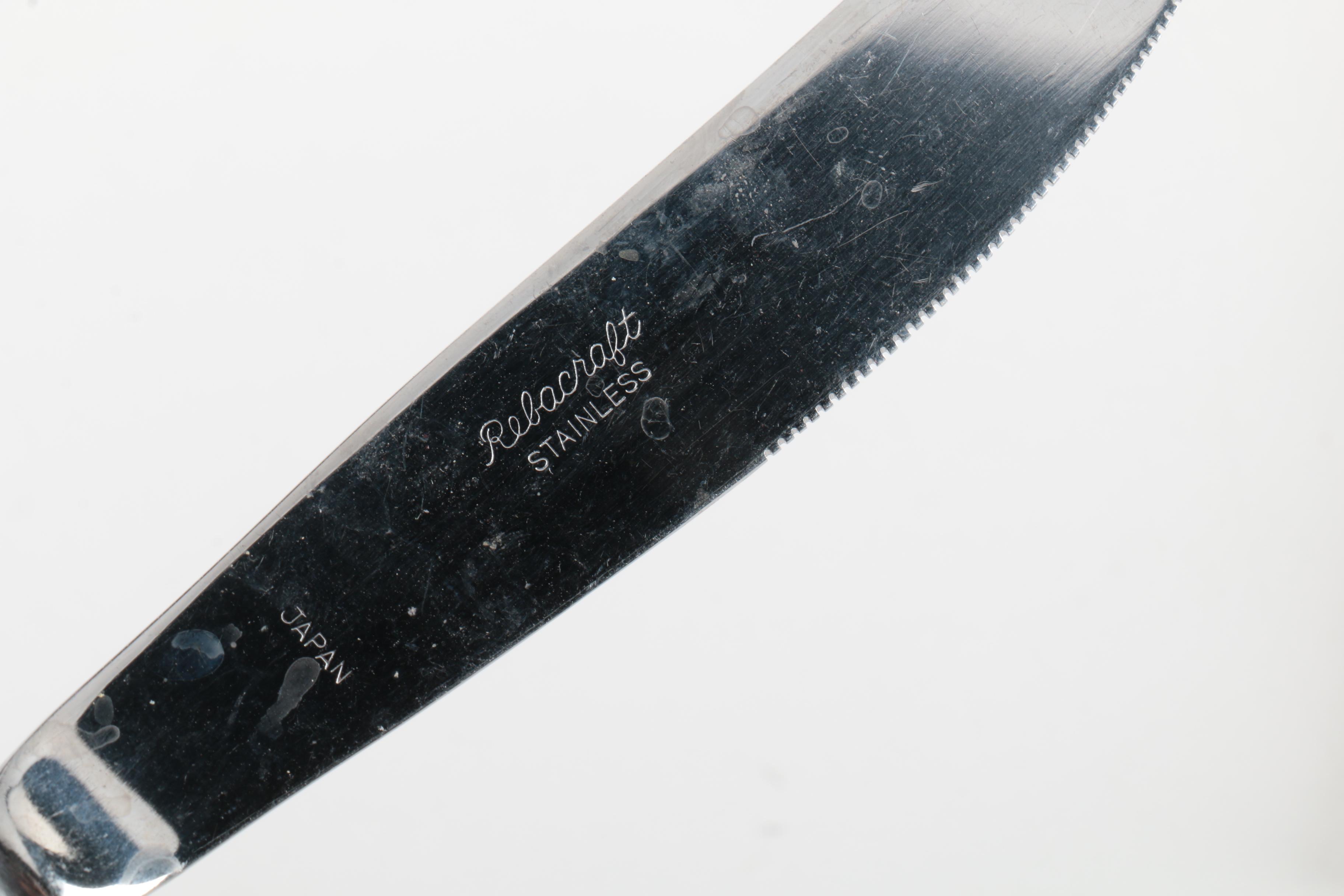 Rebacraft Bamboo Patterned Stainless Steel Flatware Set