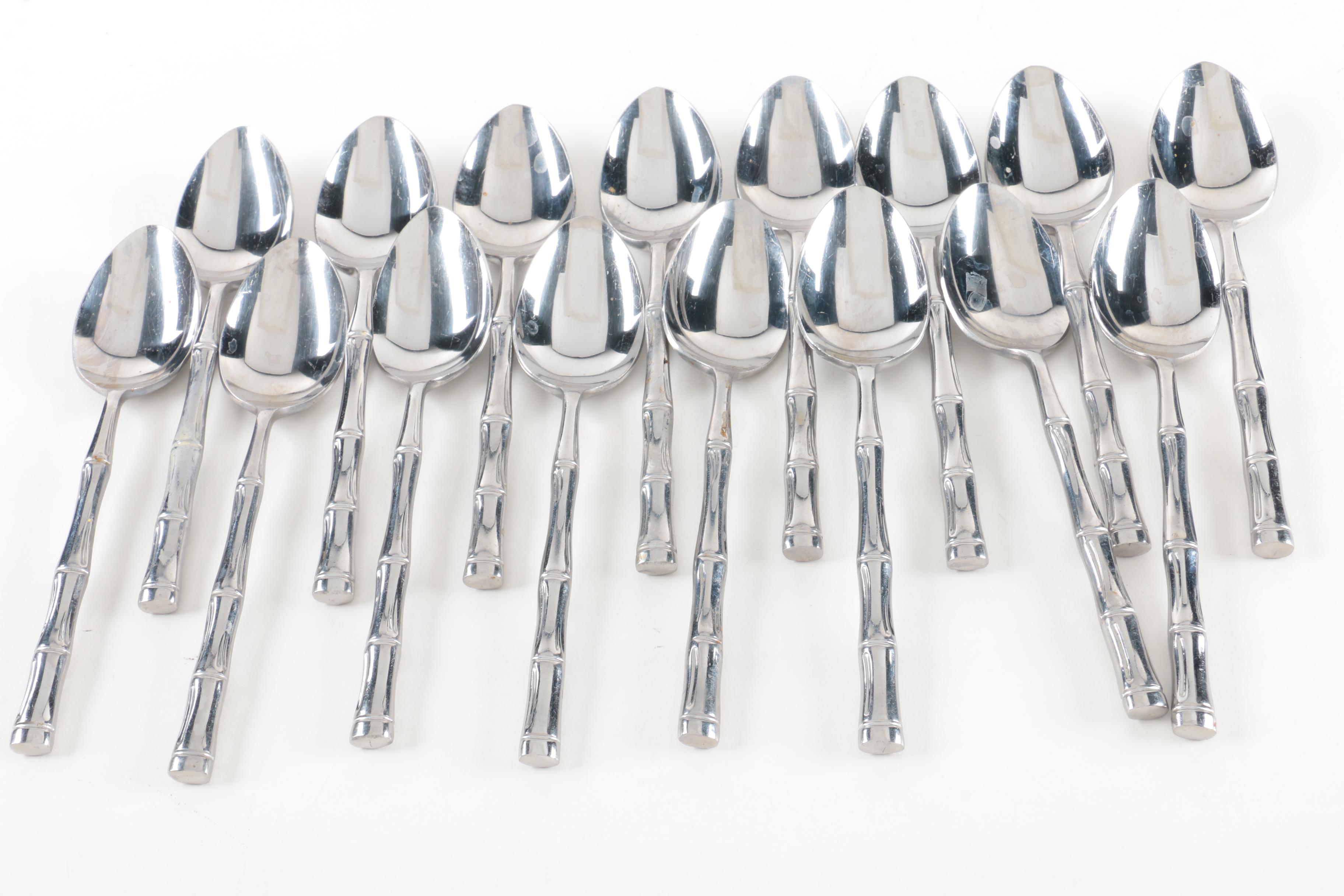 Rebacraft Bamboo Patterned Stainless Steel Flatware Set