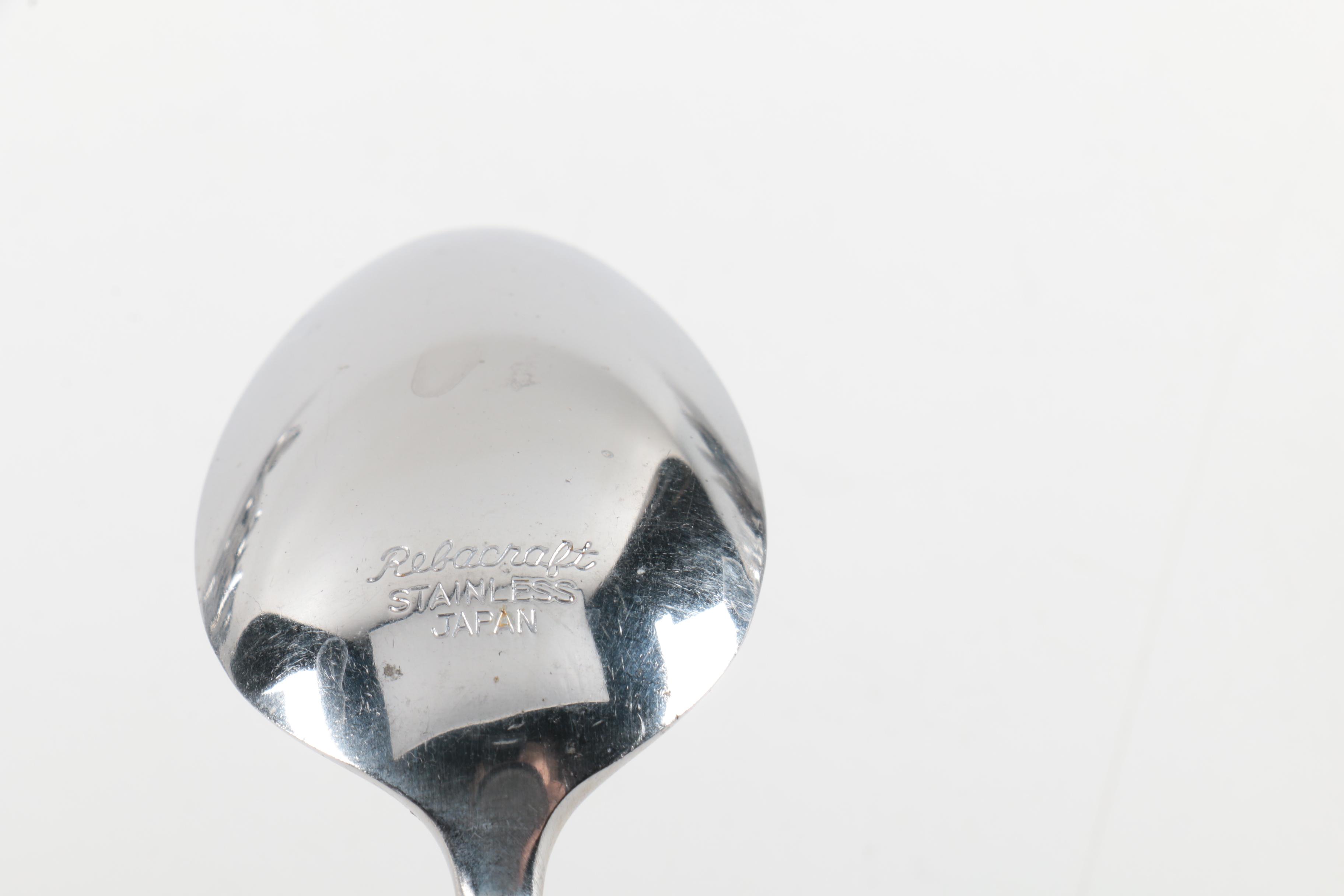 Rebacraft Bamboo Patterned Stainless Steel Flatware Set