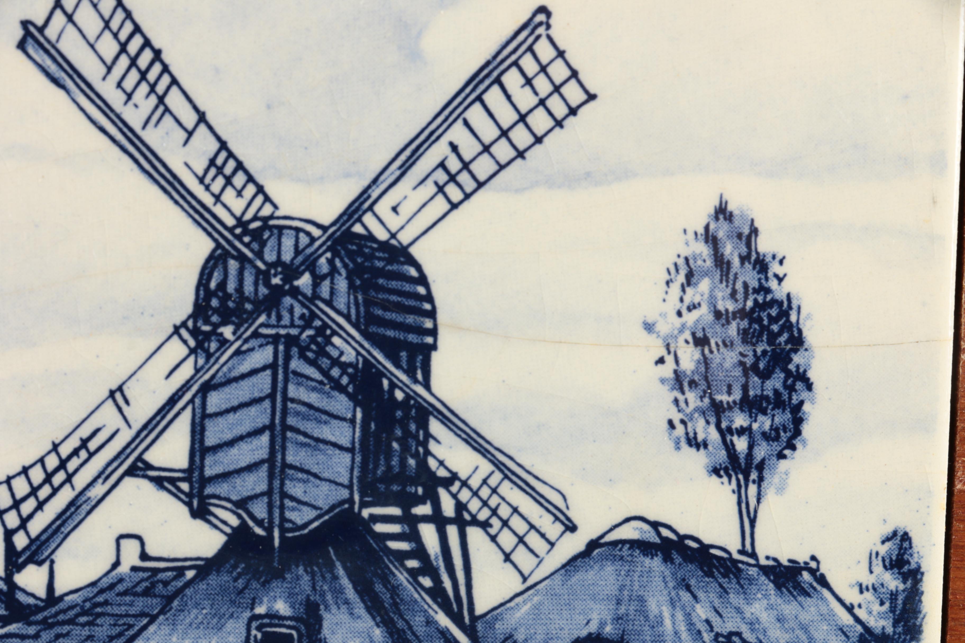 Delft Style Cheese Serving Pieces