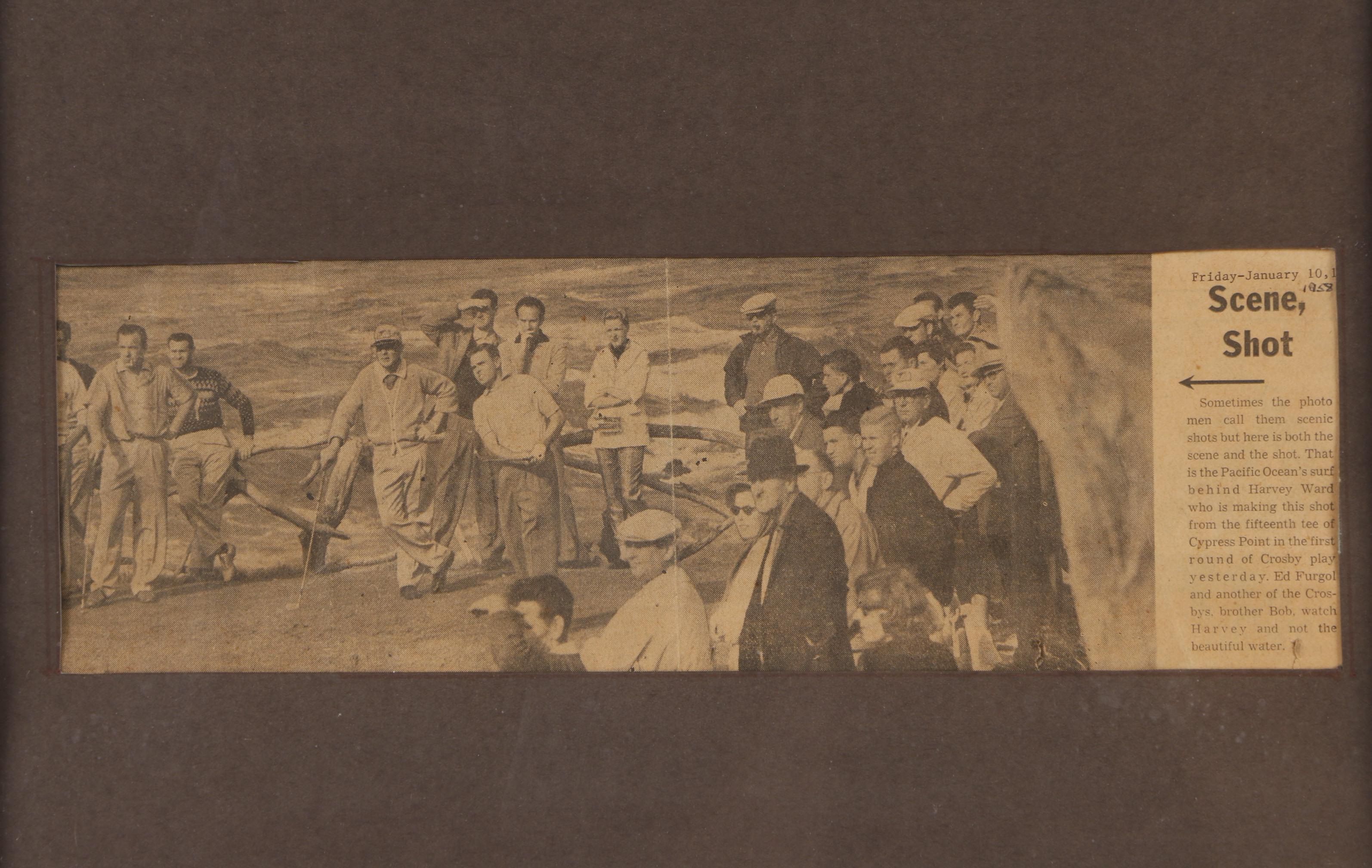 Vintage Halftone Print on Newsprint of Golfers