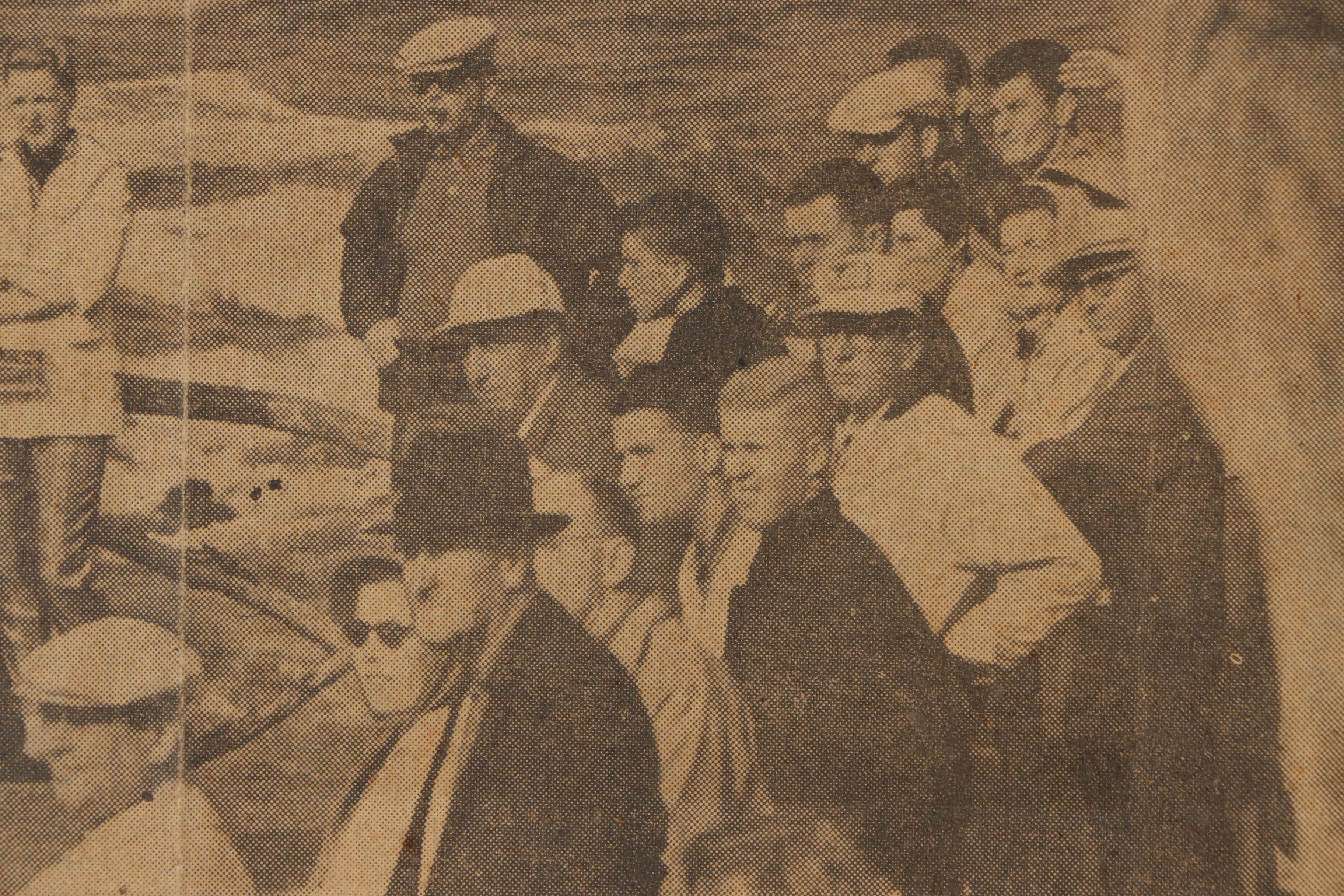 Vintage Halftone Print on Newsprint of Golfers