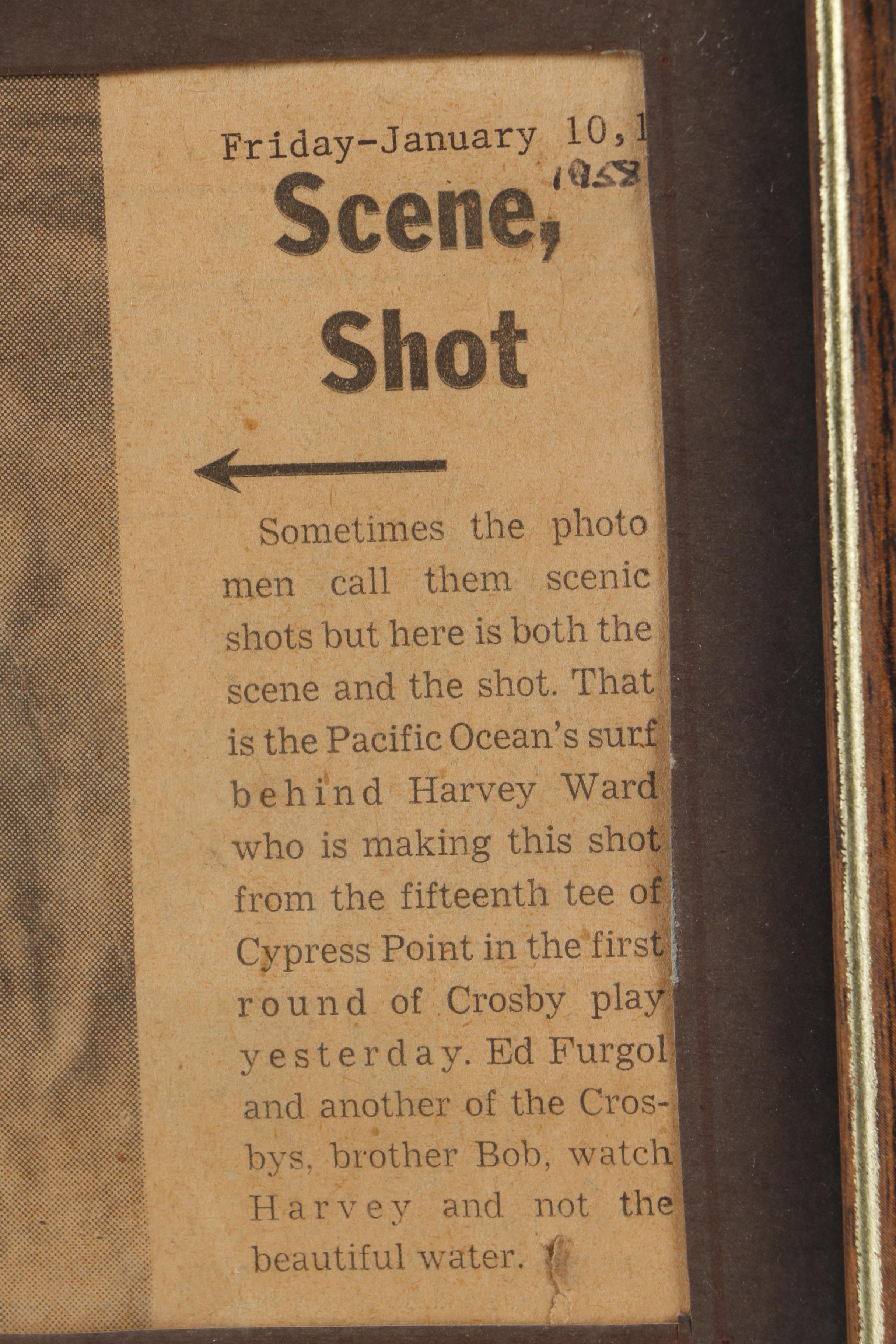 Vintage Halftone Print on Newsprint of Golfers